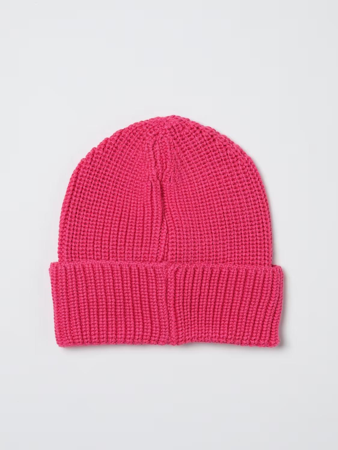 Cappello GCDS Junior in maglia misto lana a coste fucsia B2KU5817AL8- 59 GCDS 