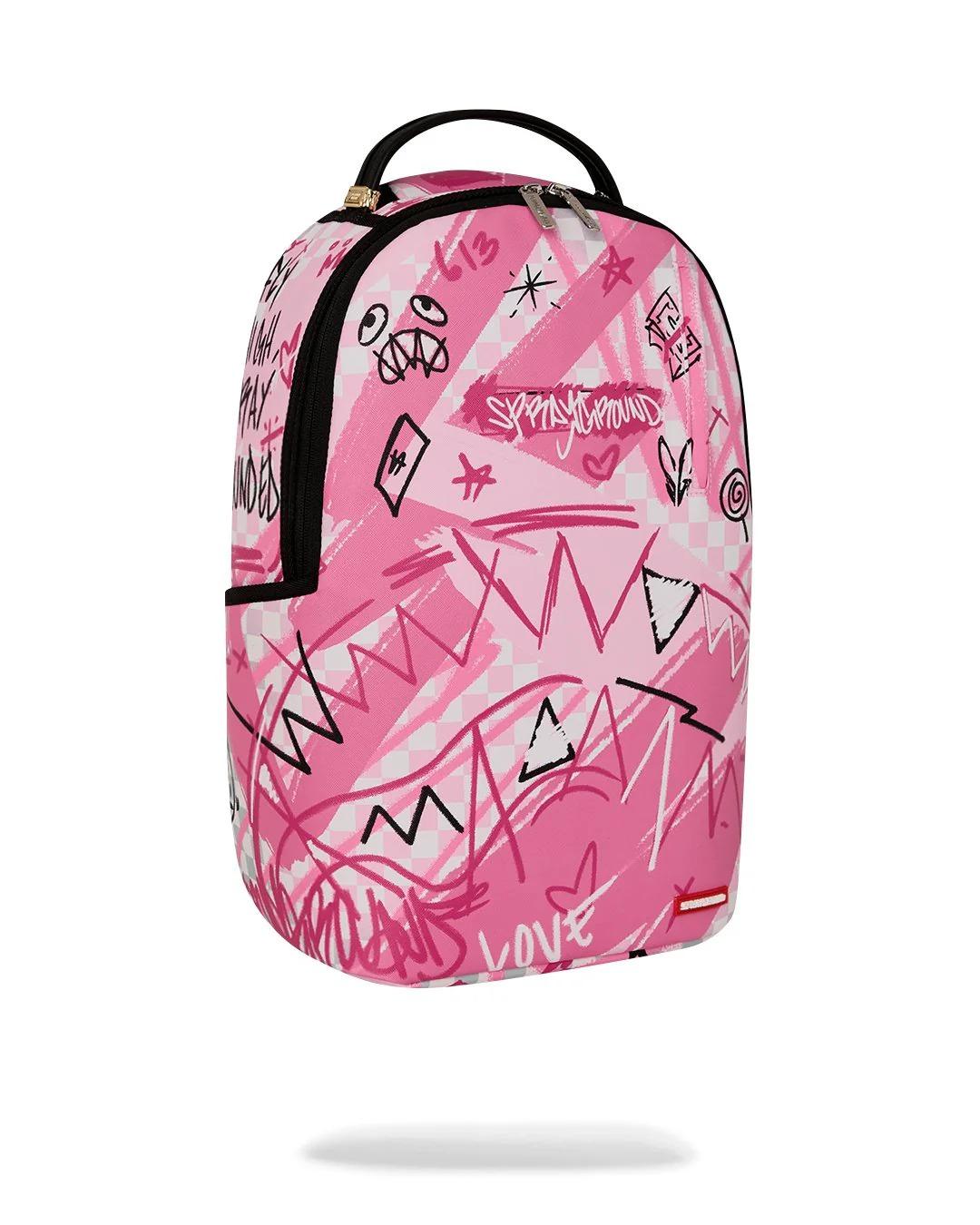 ZAINO SPRAYGROUND DLXSV ROSA A QUADRI FUMO 910B8672NSZ PINK SPRAYGROUND 