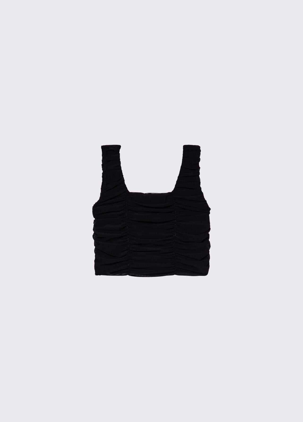 LIU-JO Top in jersey drappeggiato NERO GA6090J4966 22222 LIU-JO 