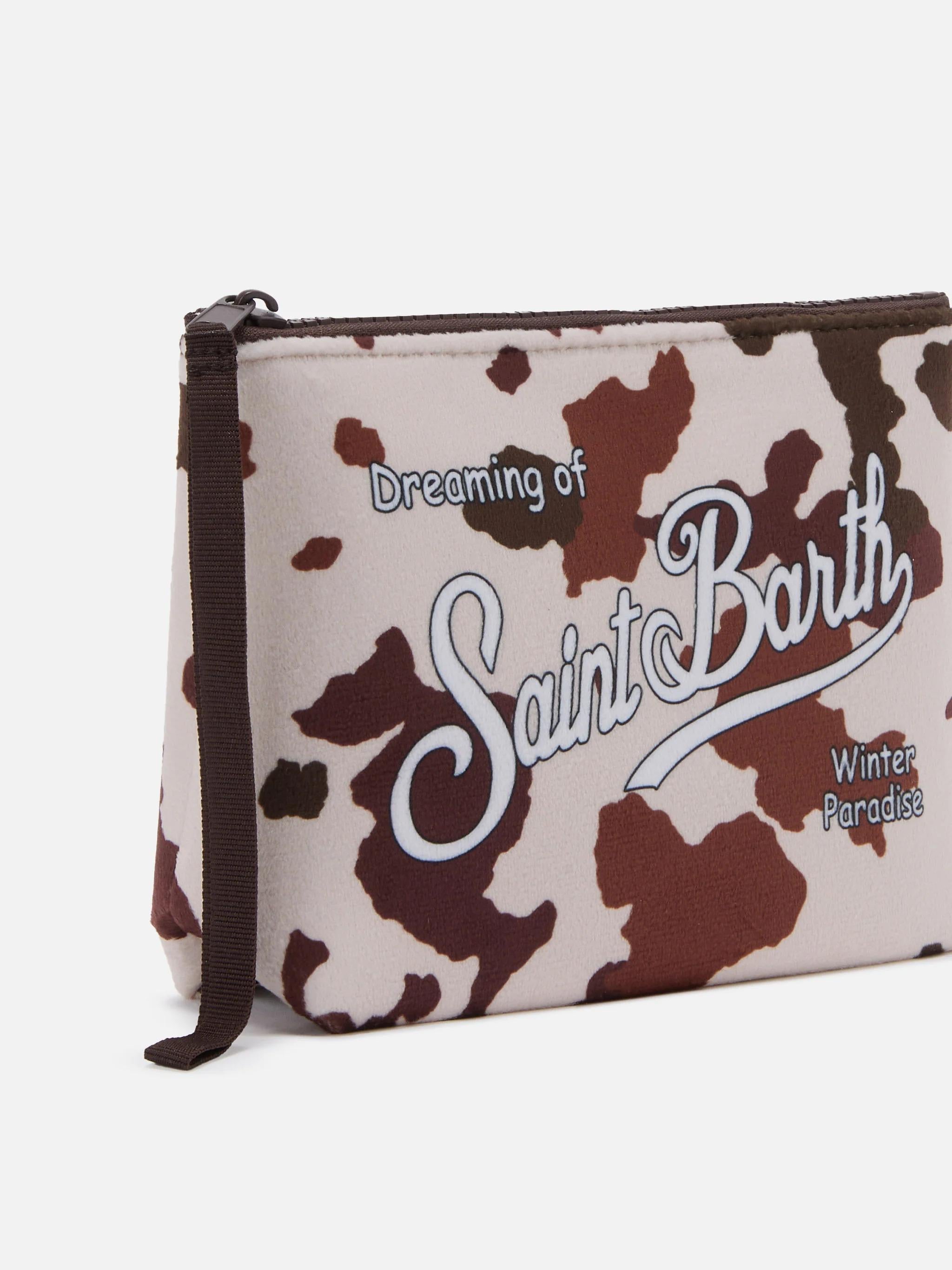 Pochette Aline effetto lana a con stampa muccata ALI002 00364I MC2 SAINT BARTH 