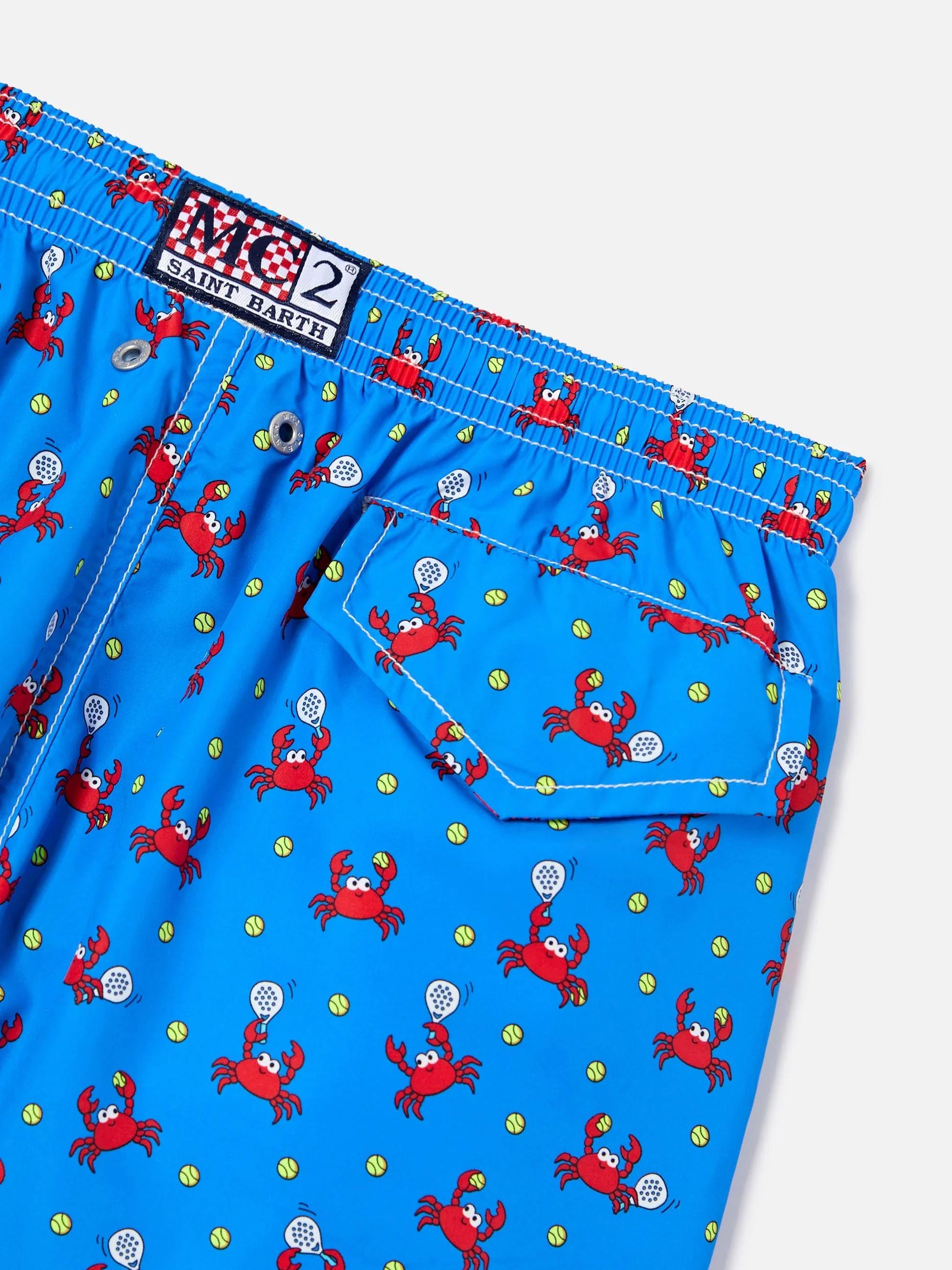Costume Jean Lighting con stampa Granchi che giocano a padel all-over JEA0004 02395L MC2 SAINT BARTH 