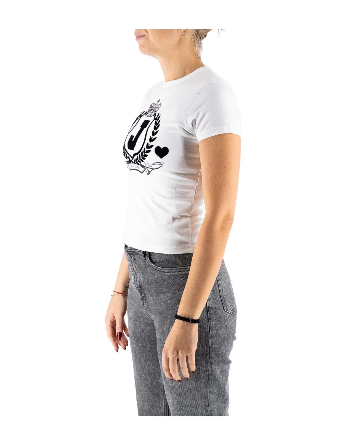Juicy Crest Ringer Tshirt Cotton bianca VIJP70695WJC J10 JUICY COUTURE 