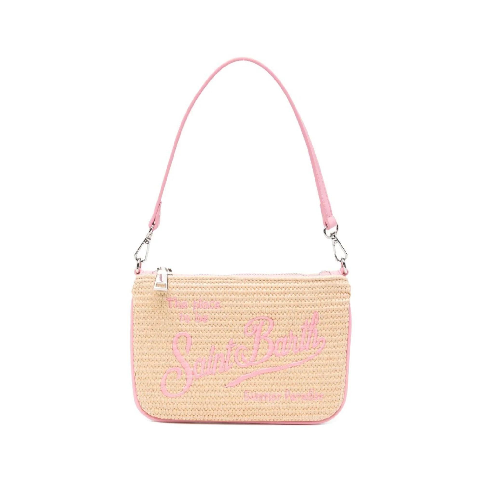 Pochette Parisienne MC2 Saint Barth beige con ricamo logo PARM00200415L PARM002 00415L MC2 SAINT BARTH 