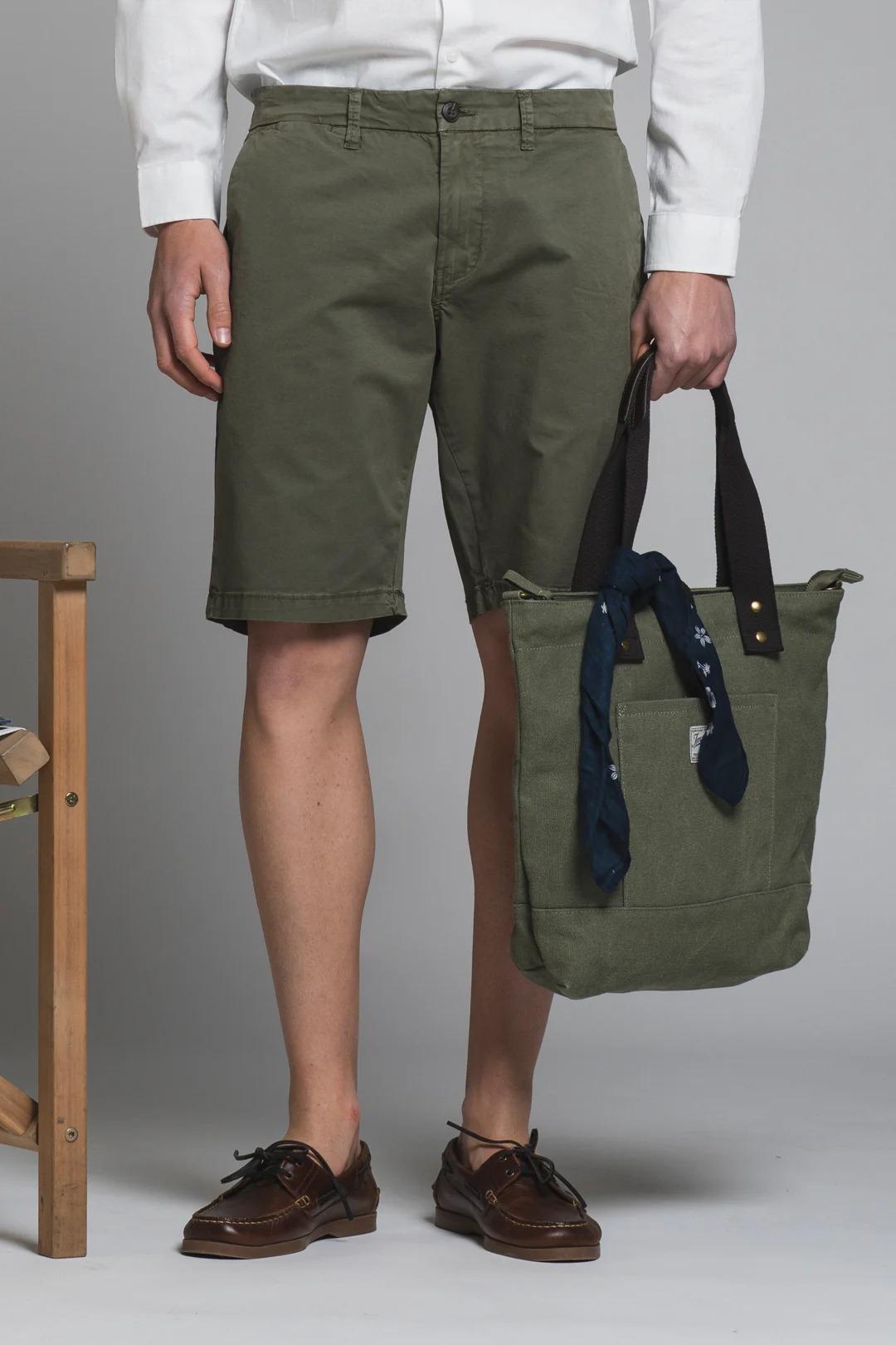 REY CHINO SHORT IN TWILL MILITARY GREEN IM26SSBM-REY-GAB C03 IMPURE 