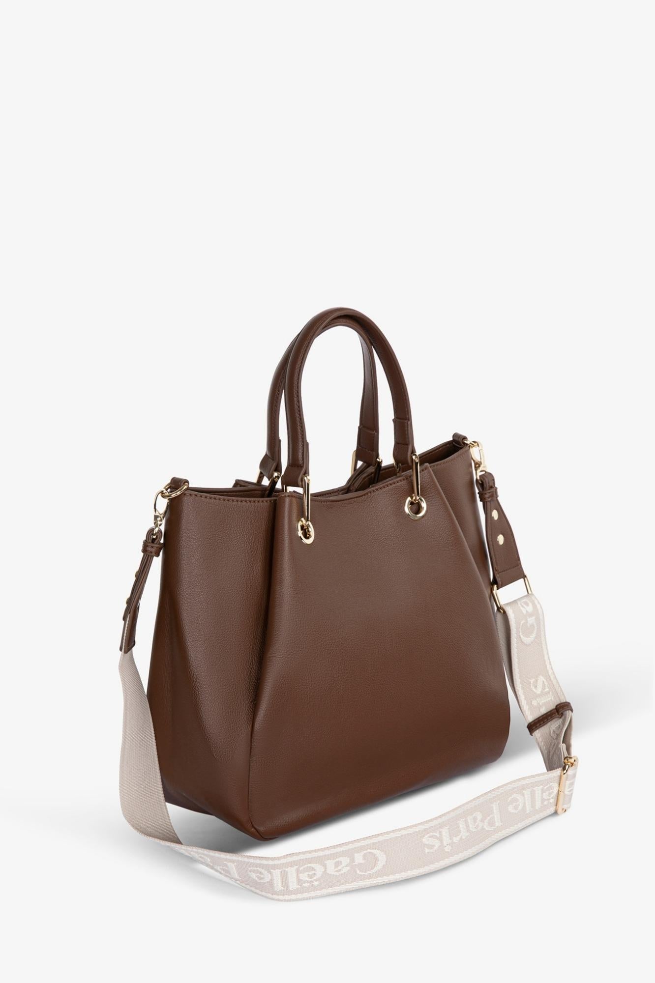 Maxi Hand Bag Con Tracolla Jacquard  Moka - Gaëlle Paris GAACW03131-MTFI0007 MA63 GAELLE 