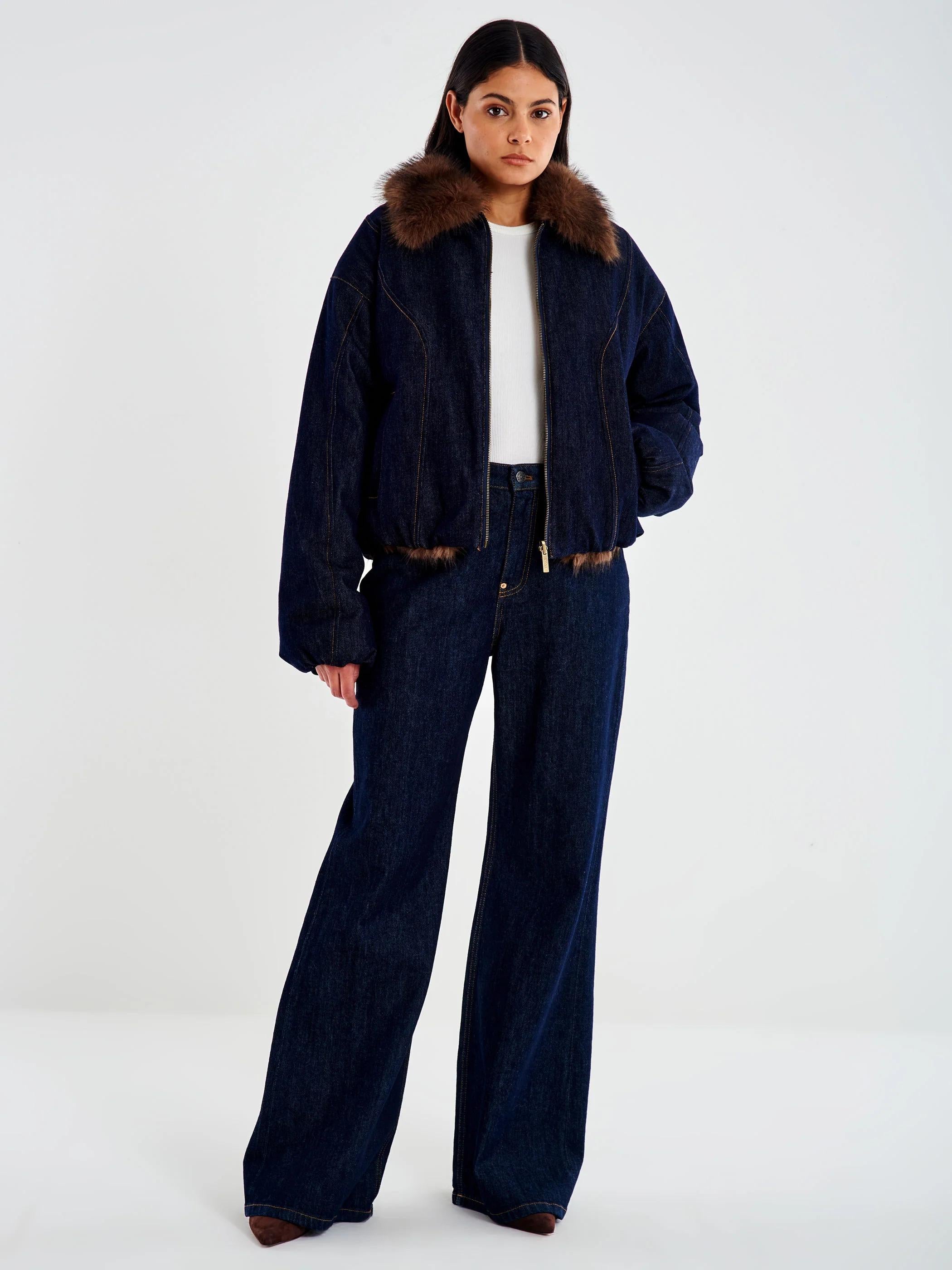 Bomber in Denim Raw Double Face TF0080 DENIM VICOLO 