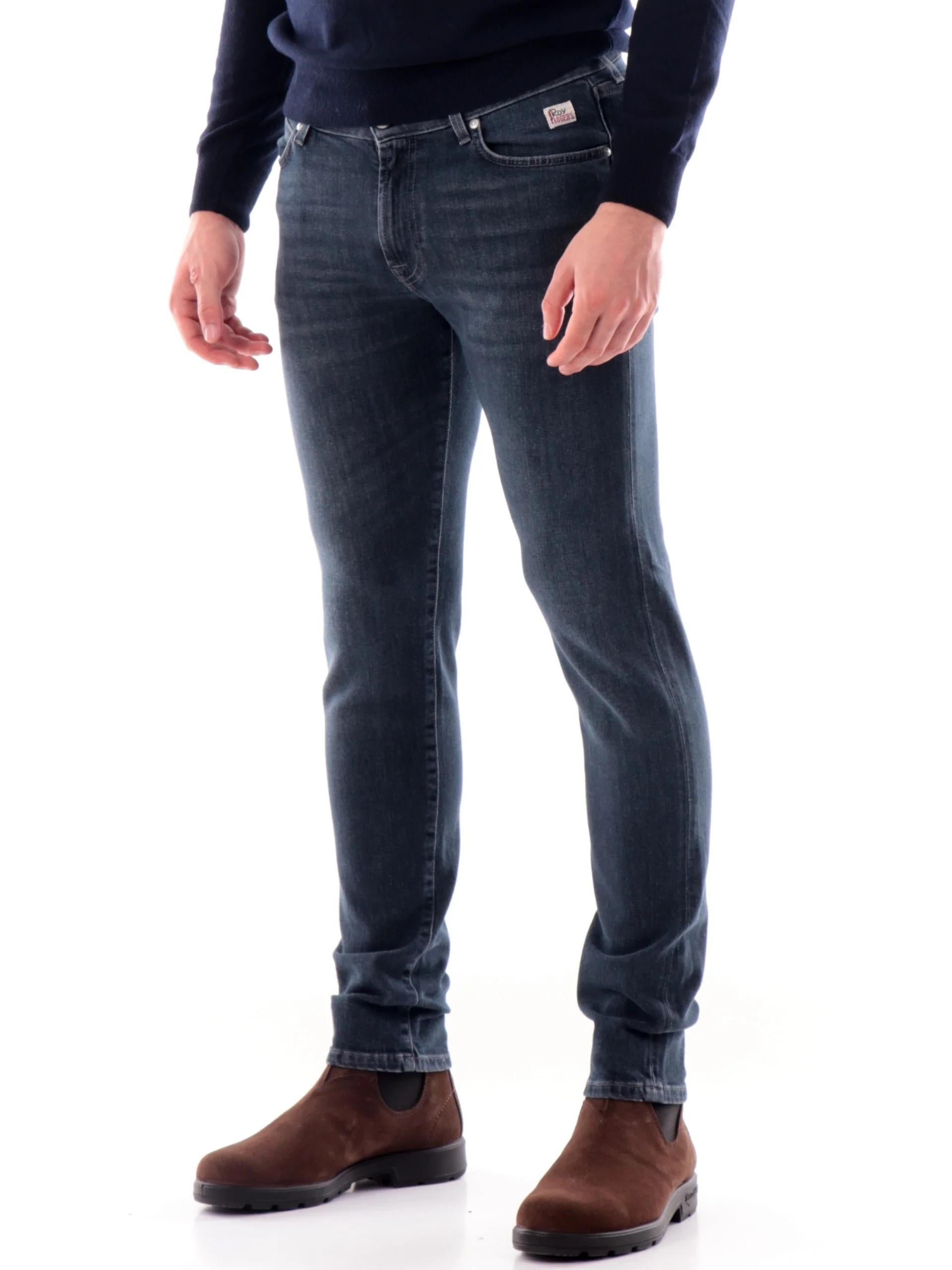 Pantaloni jeans Roy Rogers 517 Denim Cortland blu da uomo Slim RRU075D6992993 C0999 ROY ROGER'S 