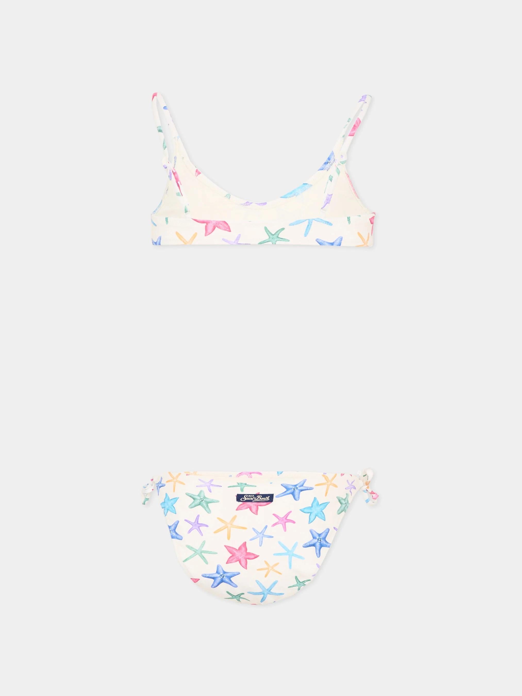Mc2 Saint Barth<BR/>Slip e bikini multicolor Paloma JR per bambina con stelle marine PALO002 00578L MC2 SAINT BARTH 