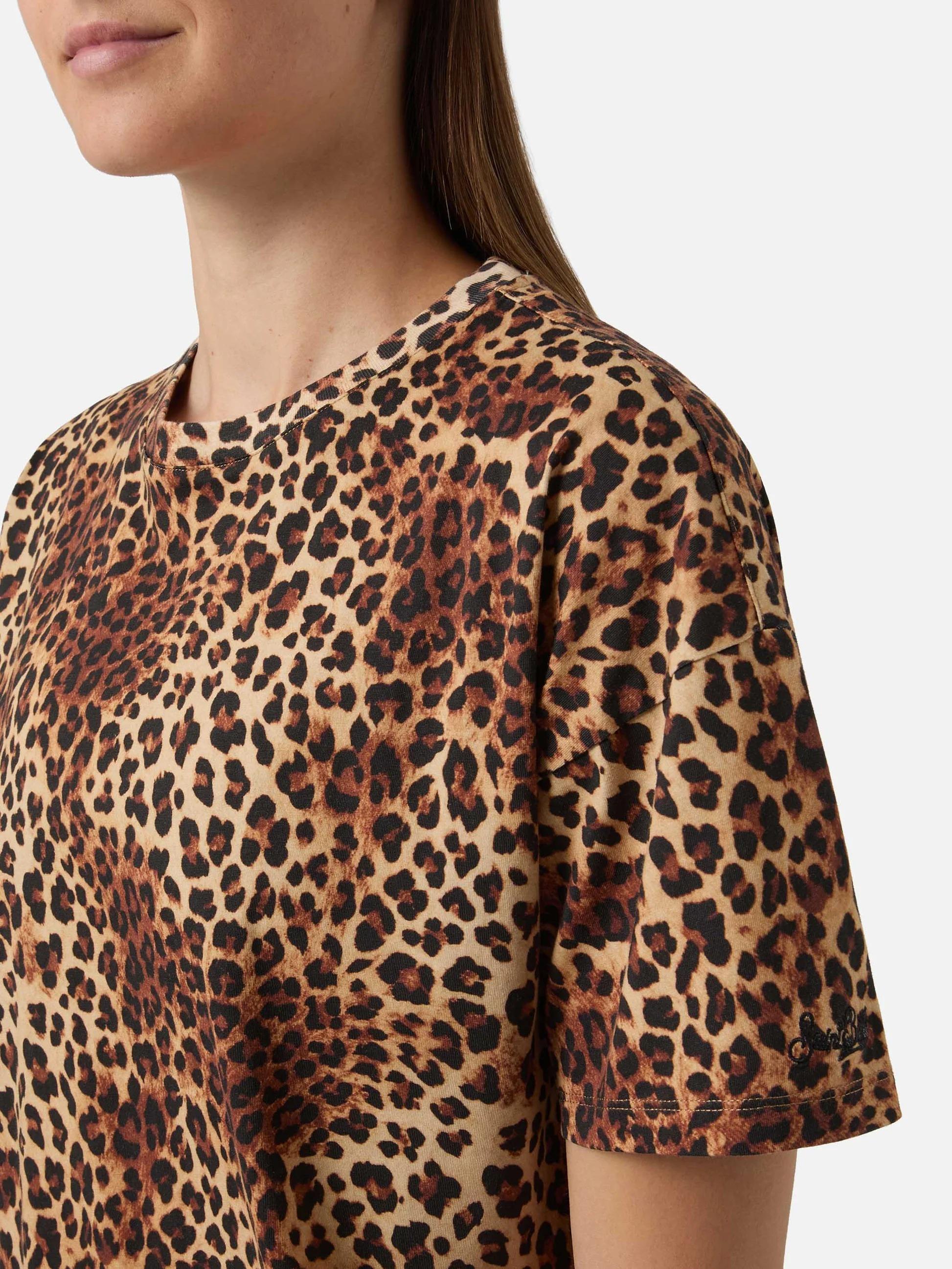 Abito midi Sereia con stampa leopardata all-over SRI0001 00190L MC2 SAINT BARTH 