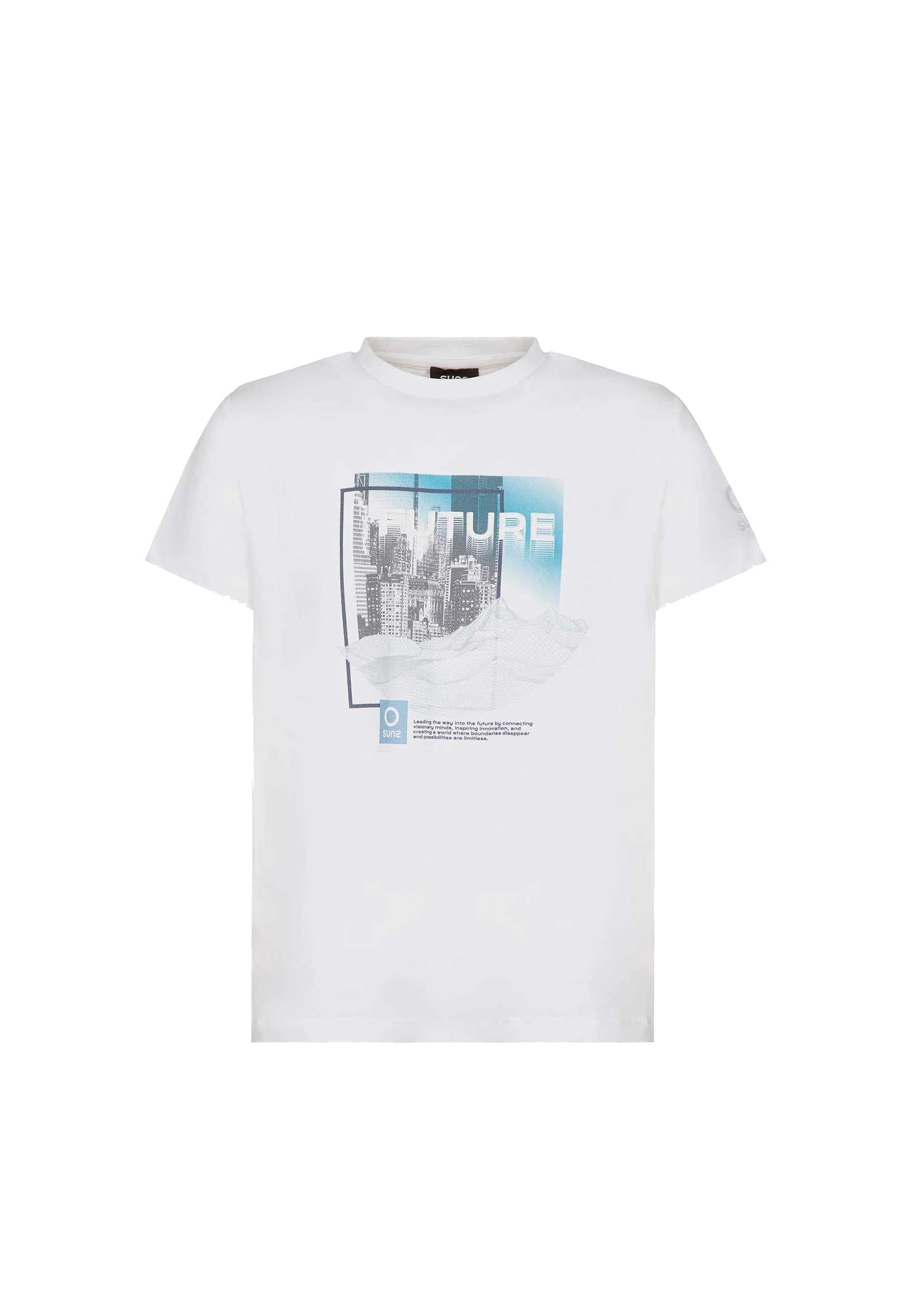 Suns T-shirt Girocollo Bianca Stampa Future TSS6102U WHITE SUNS 
