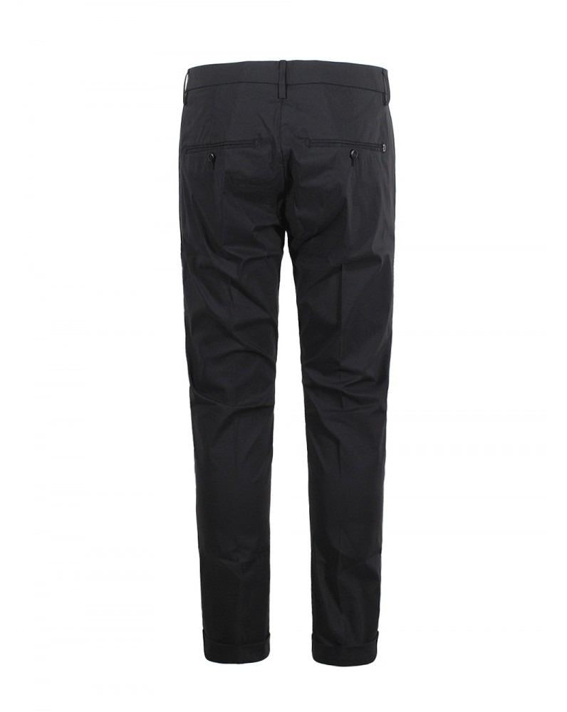 Pantaloni Gaubert slim in popeline cotone e nylon NERO UP235-PS0020U-002 999 DONDUP 