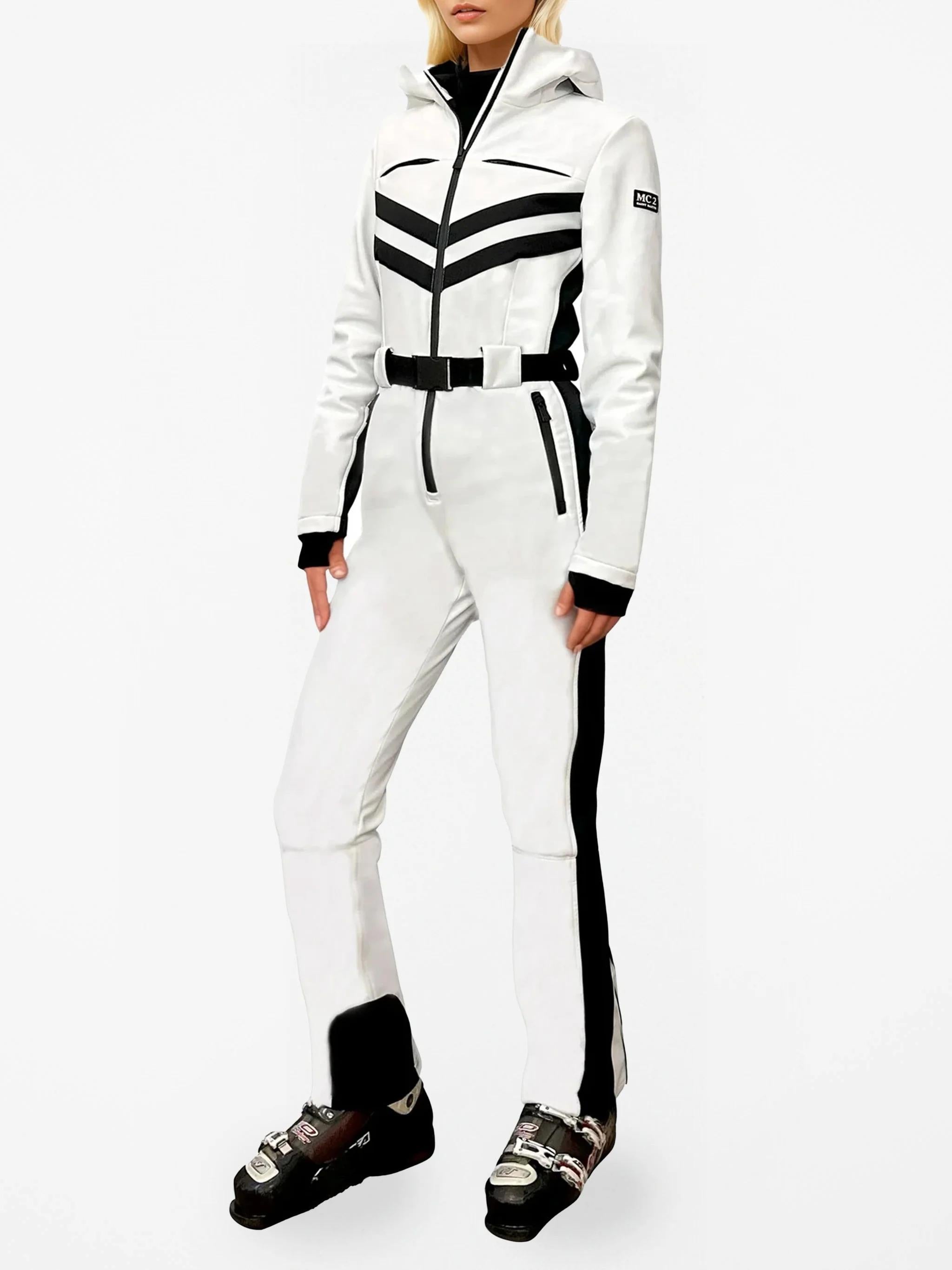 St.Barth Tuta da sci bianca da donna Garmisch con tecnologia RECCO® GRM0001 03829I MC2 SAINT BARTH 