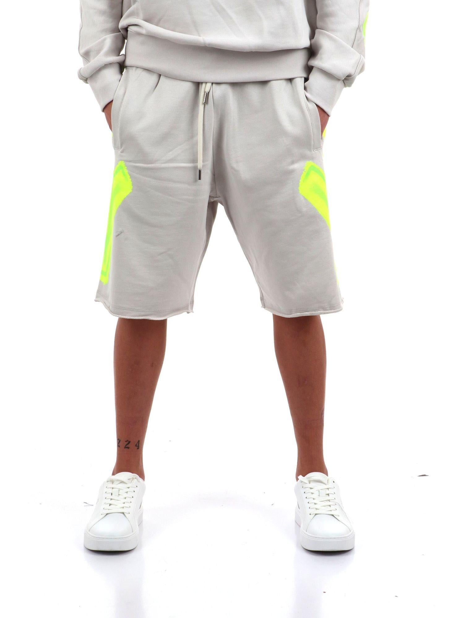 Bermuda In Felpa Disclaimer 26EDS55405 da uomo ghiaccio+fluo 26EDS55405 GHIACCIO-ST.G.FLUO DISCLAIMER 