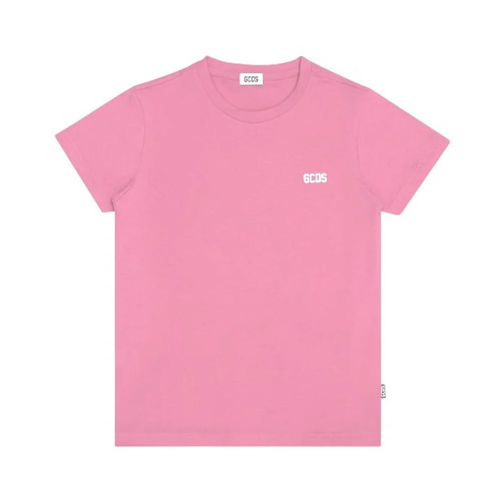T-shirt low band logo unisex GCDS kids fucsia in cotone B2JU2332BA3 59 GCDS 