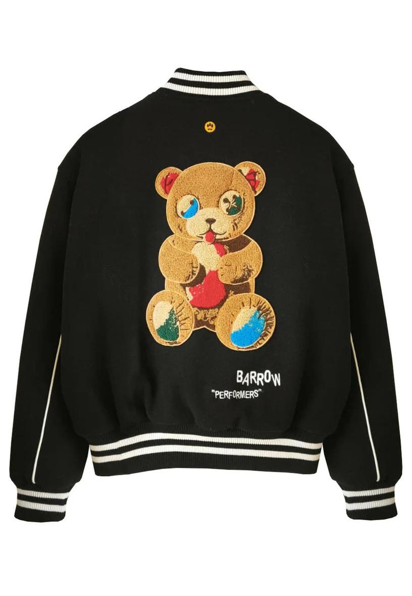 Barrow Varsity Jacket unisex nera F5BWUAJK055 110 BARROW 