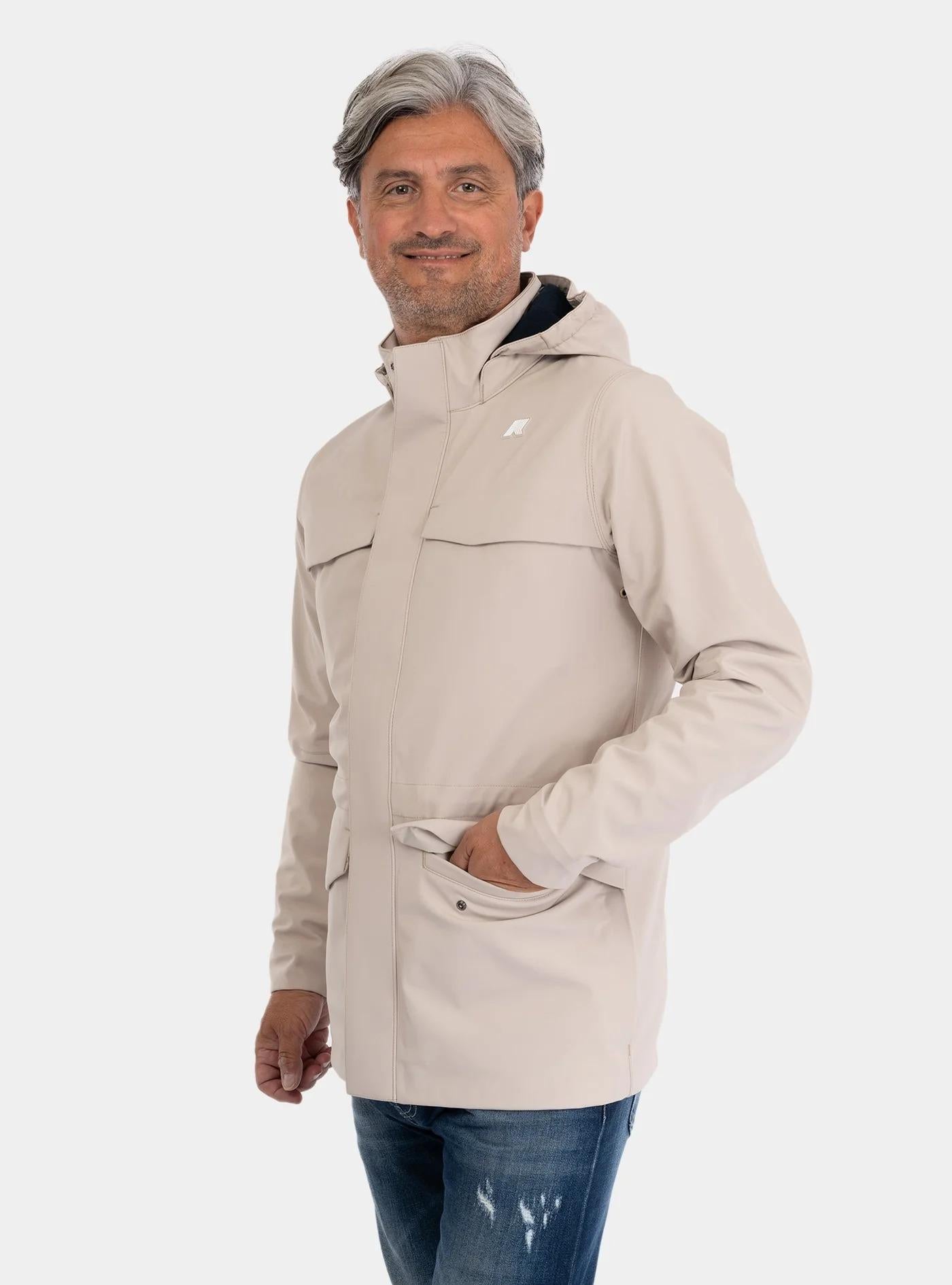 MANPHY BONDED<BR/>BEIGE CASHMERE-BLUE DEPTH K7126VW B2A K-WAY 