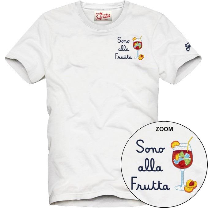 T-shirt Mc2 Saint Barth Bianca art. Portofino Alla Frutta 01N Emb POT0001 04426L MC2 SAINT BARTH 