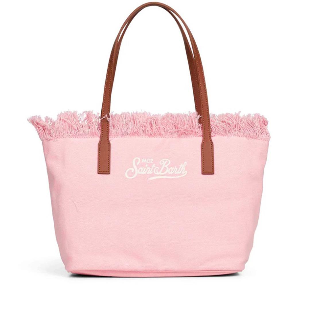 Borsa City regular in canvas ROSA con frange CBF000101743L CBF0001 01743L MC2 SAINT BARTH 