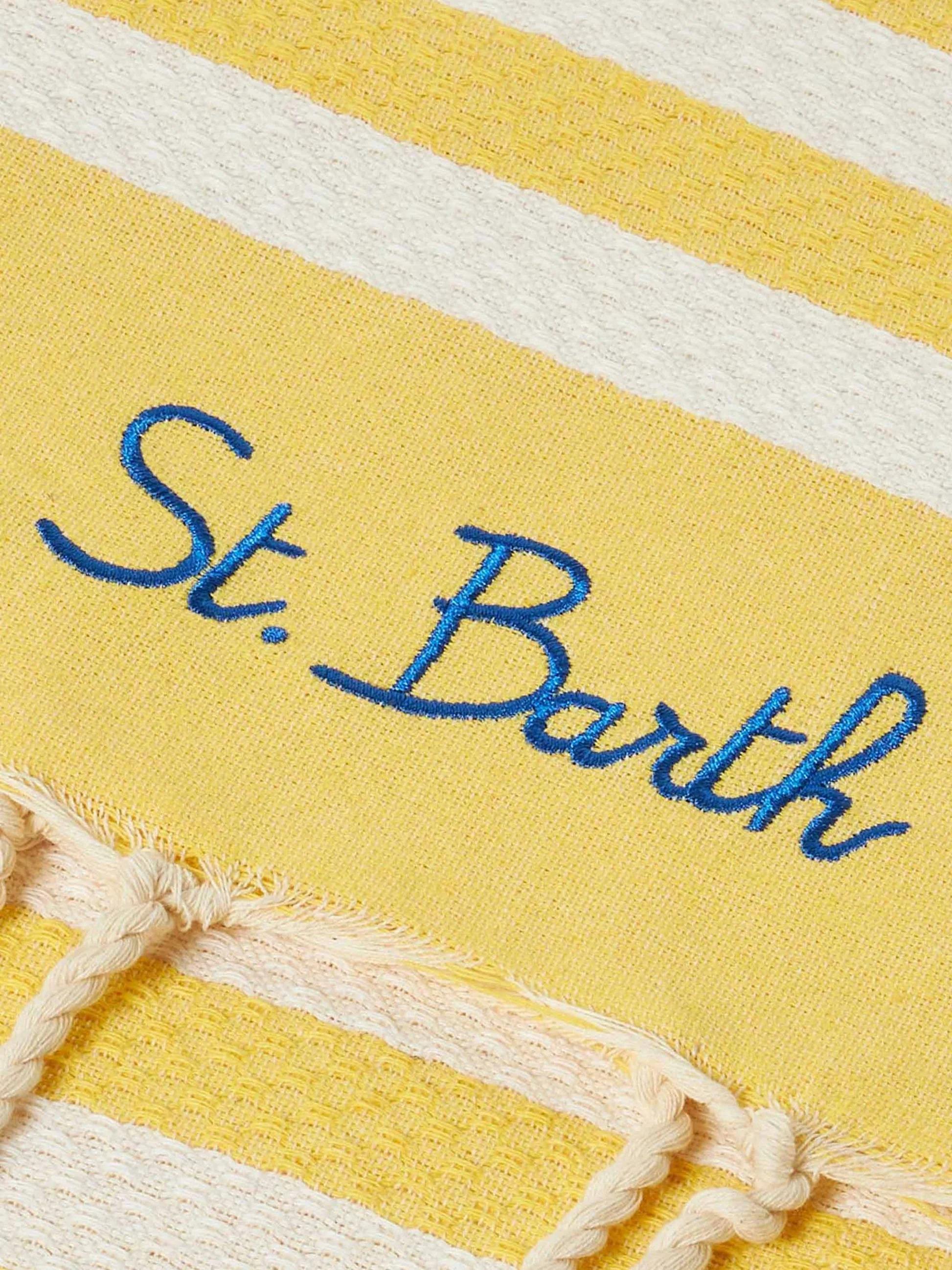 Telo mare Foutas a righe gialle e bianche-FOUT01202758L FOUT012 02758L MC2 SAINT BARTH 