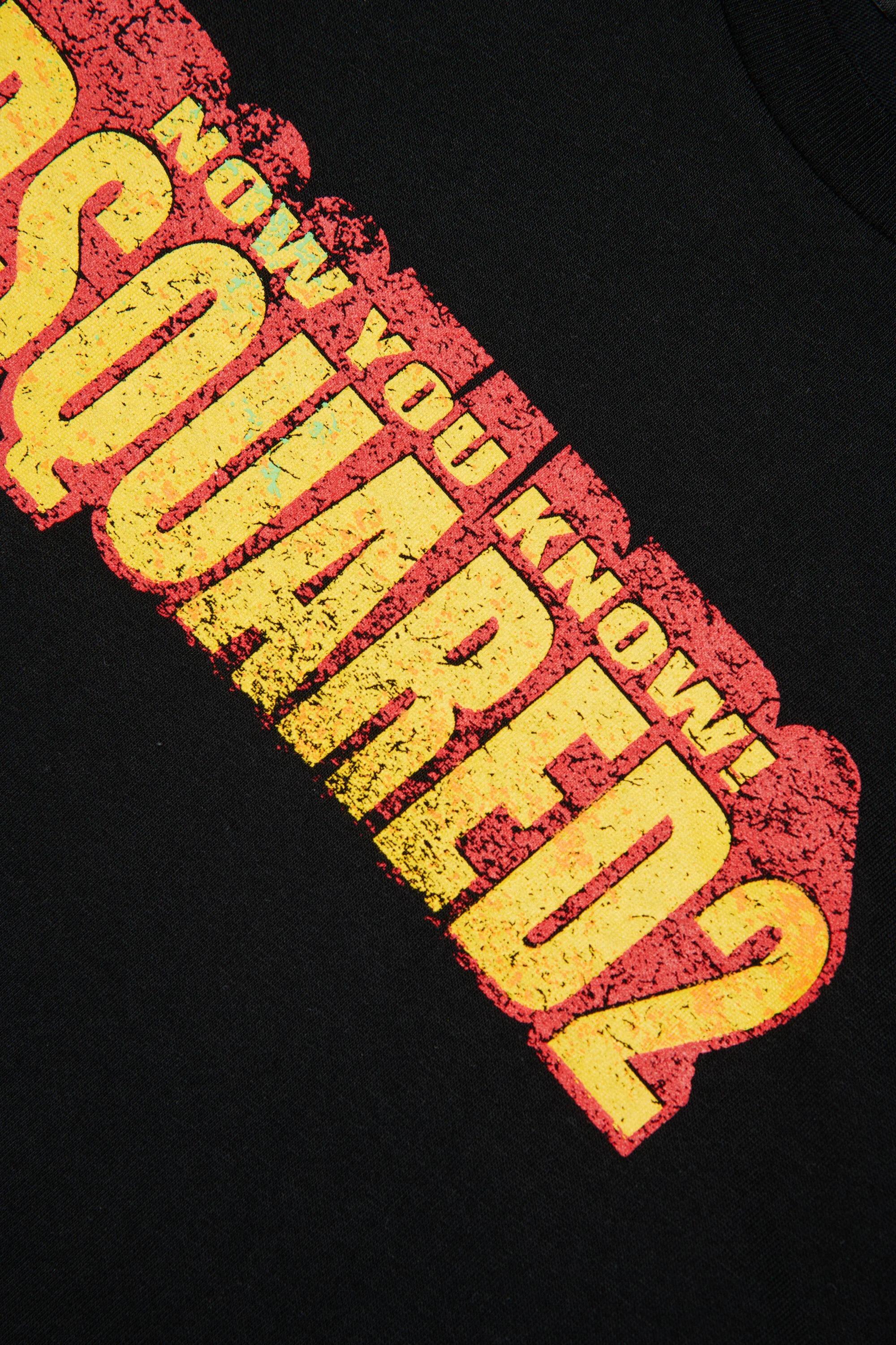 Nuovo<BR/>DSQUARED2<BR/>Maglietta con logo nera DQ3167-D0ACD DQ900 DSQUARED KID 