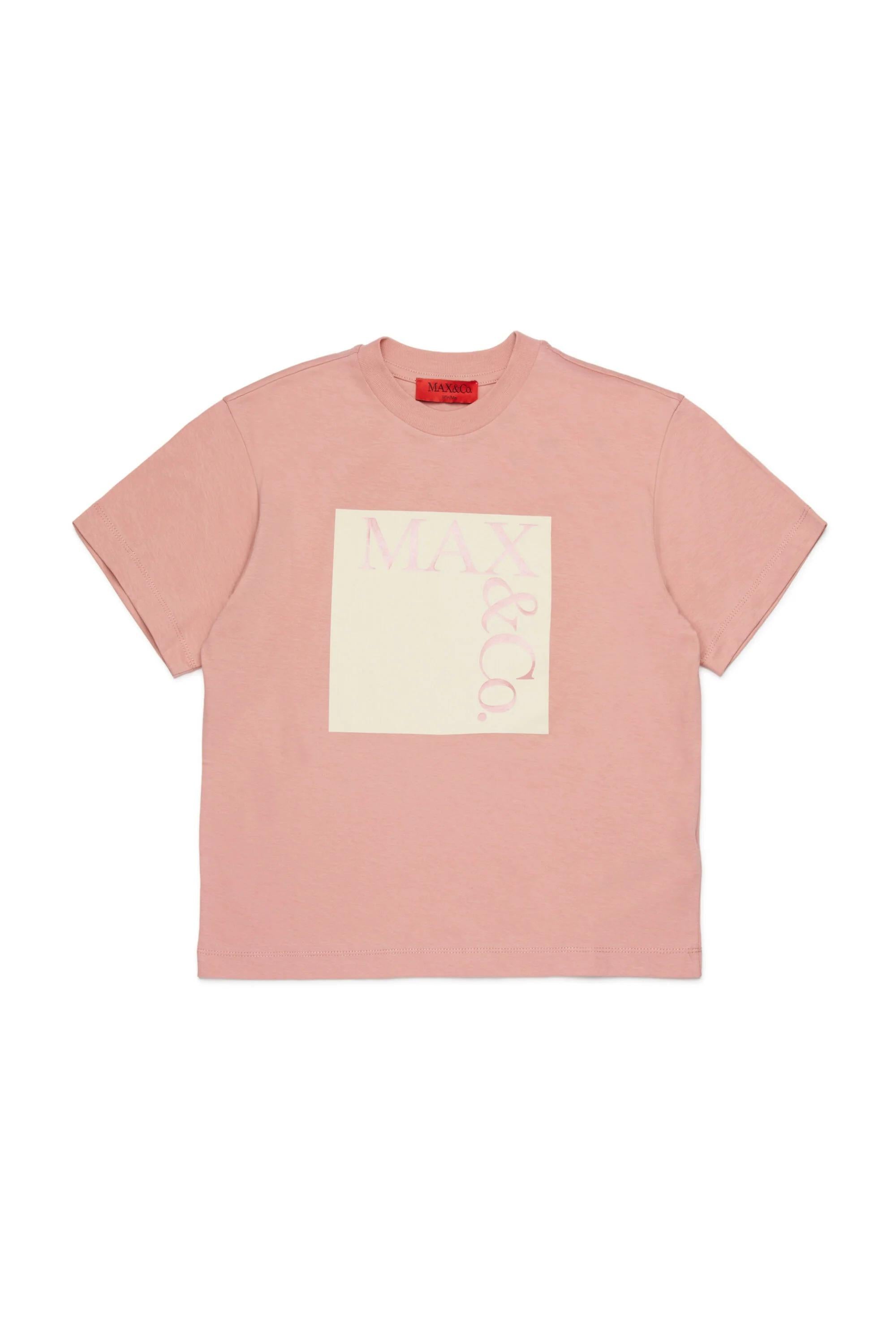 MAX&Co.<BR/>Maglietta Icona con logo rosa MX0005-MX057 MX310 MAX&CO KID 