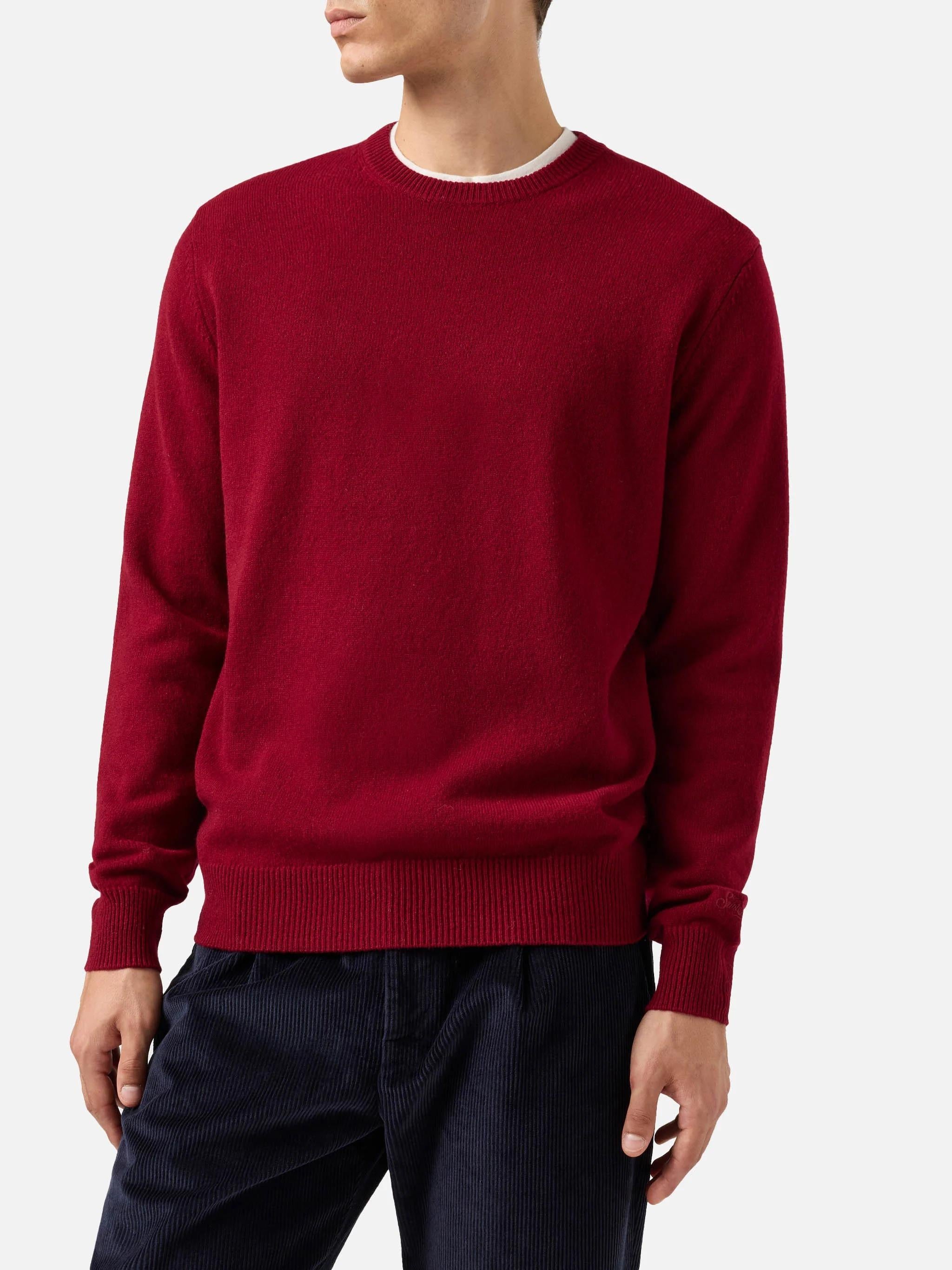 Maglione Regent in lambswool bordeaux REGE011 00043I MC2 SAINT BARTH 