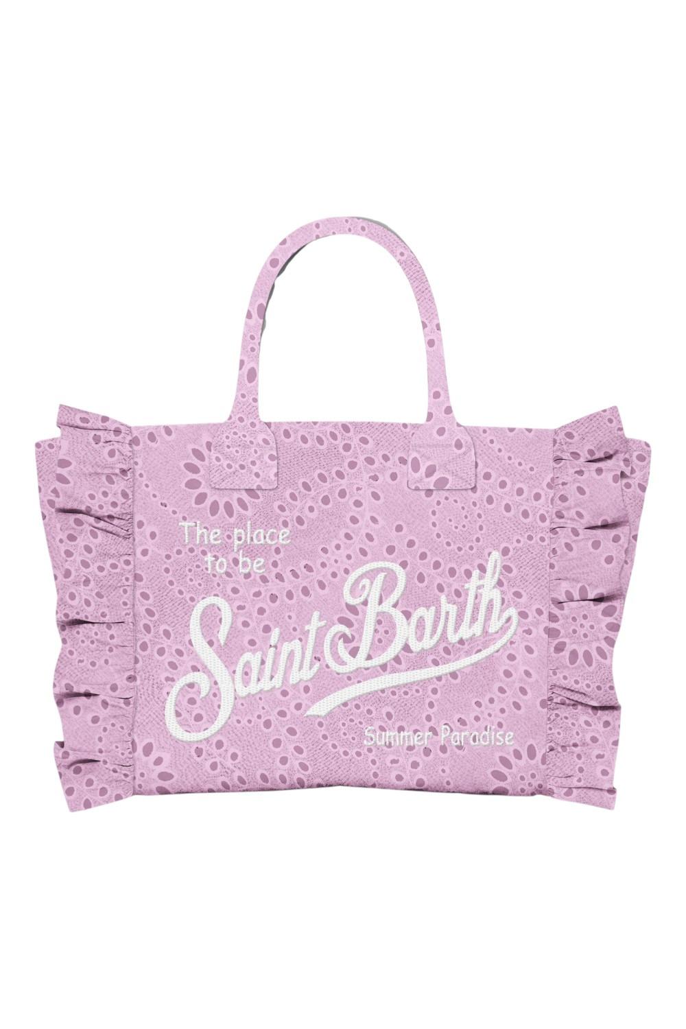 Borsa Mini Vanity Volant in pizzo Sangallo rosa VAMI018 02531L MC2 SAINT BARTH 