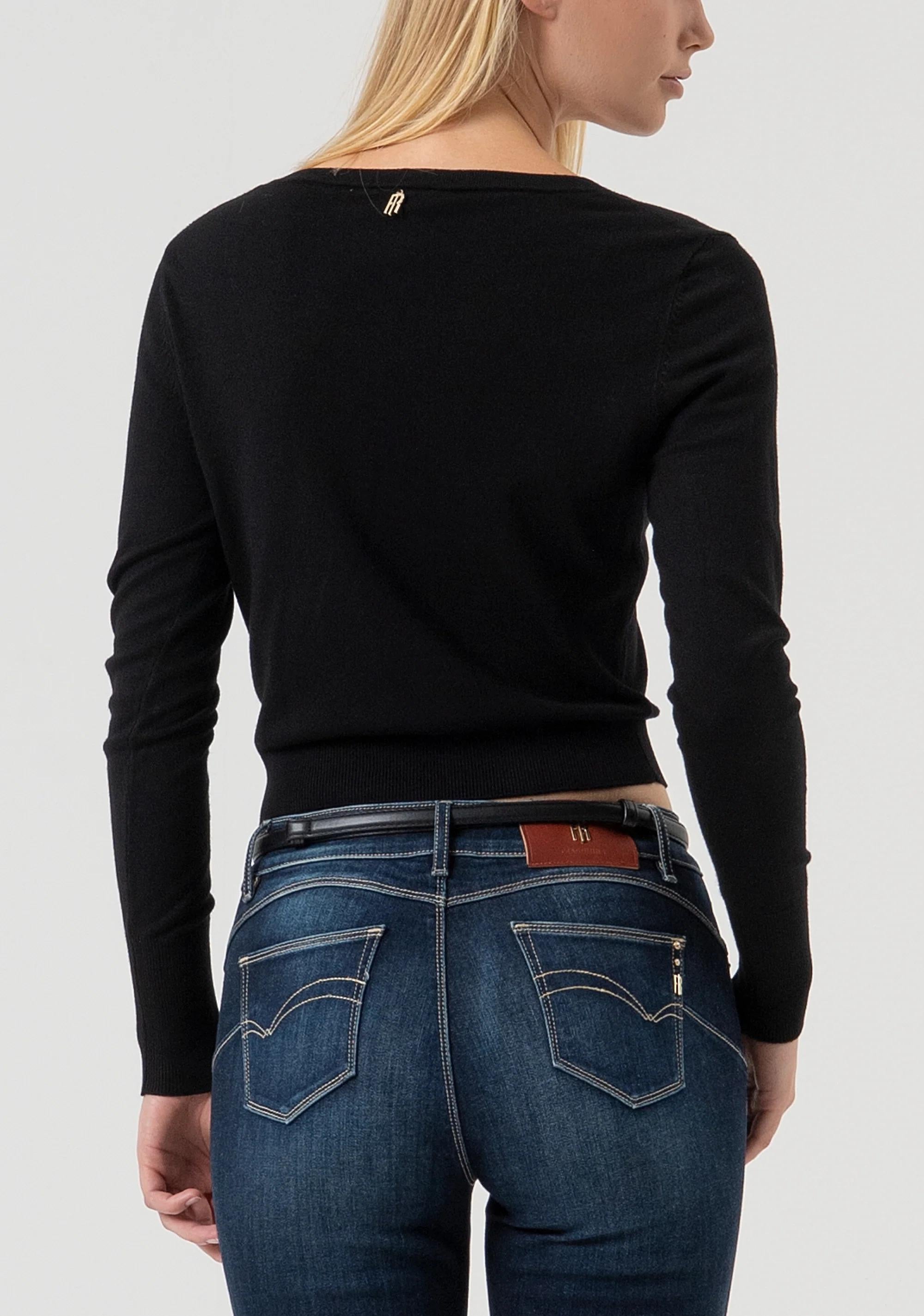 Fracomina Cardigan regular con scollo a V black FR25WT8001K42101 053 FRACOMINA 