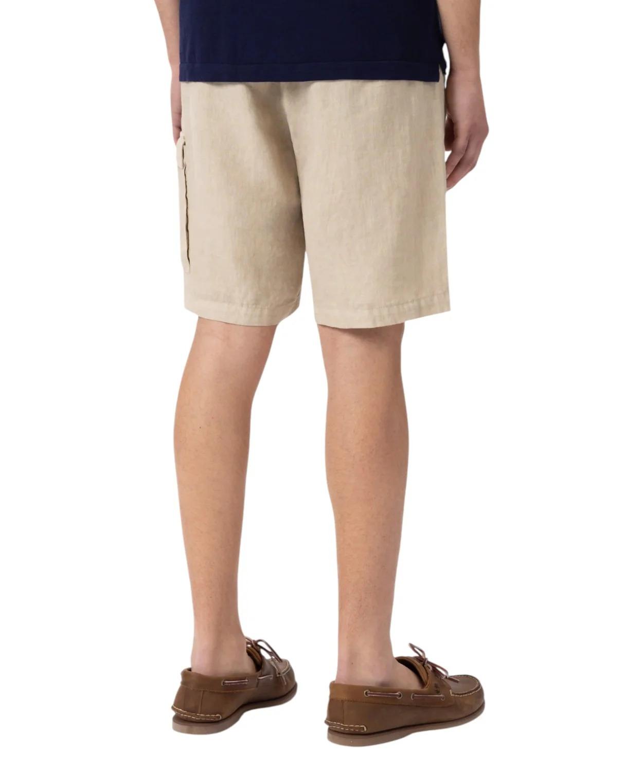 MC2 SAINT BARTH<BR/>Bermuda uomo lino Marseille con coulisse per il comfort beige MRE0002 01139L MC2 SAINT BARTH 