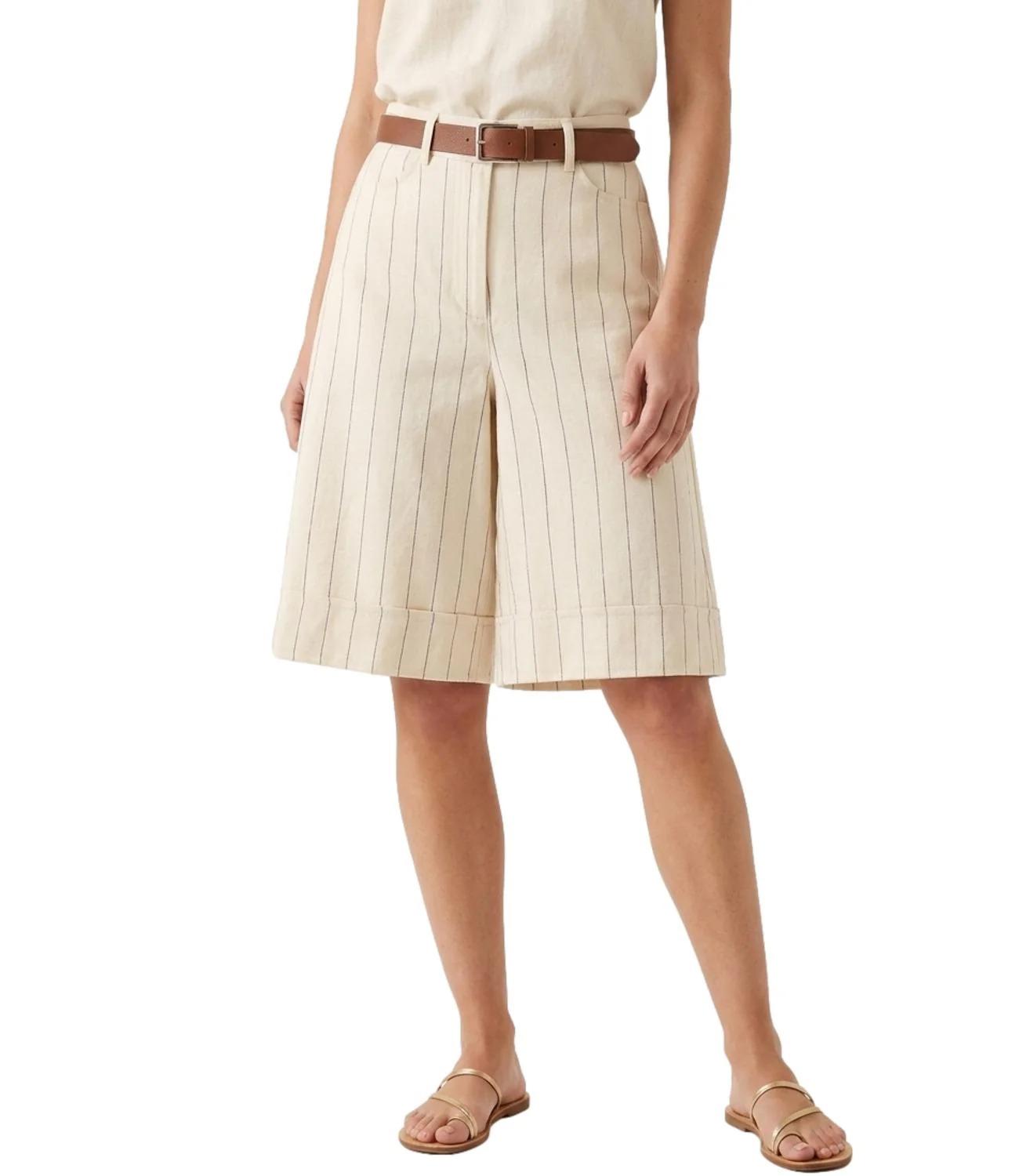 Vicolo Bermuda da Donna - Panna - Tab1674 TAB1674 BURRO/NERO VICOLO 