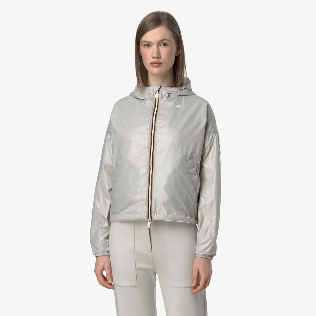 LAURETTE PLUS.2 REVERSIBLE<BR/>WHITE-BEIGE LT K81333W AOM K-WAY 