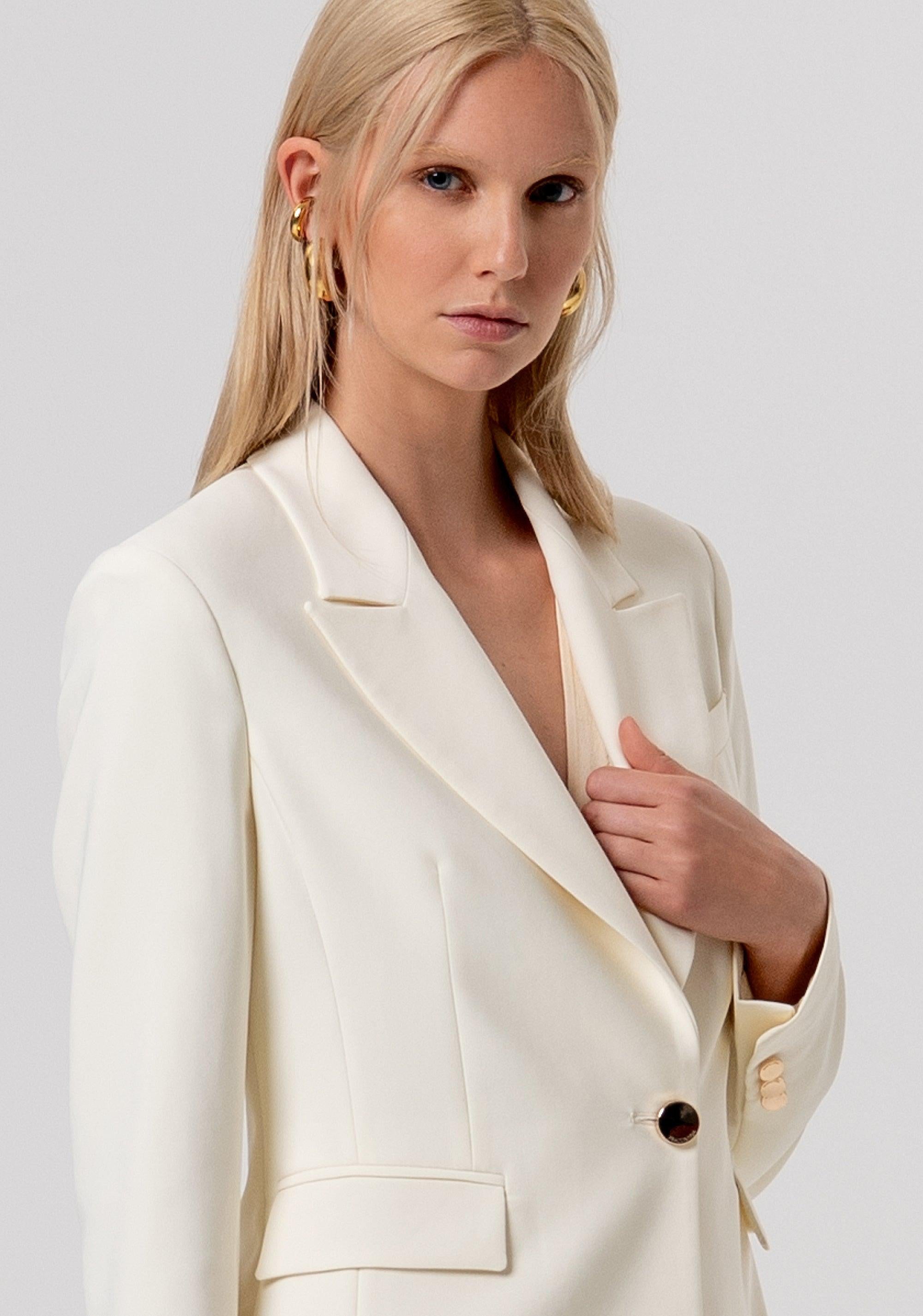 Blazer regular monopetto bianco FR26SJ1001W42901 278 FRACOMINA 