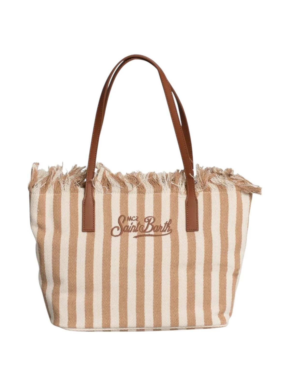 MC2 SAINT BARTH Borsa Donna CITY BAG MID FRINGE 01763L HB STRIPES 19 EMB CBMF001 01763L MC2 SAINT BARTH 