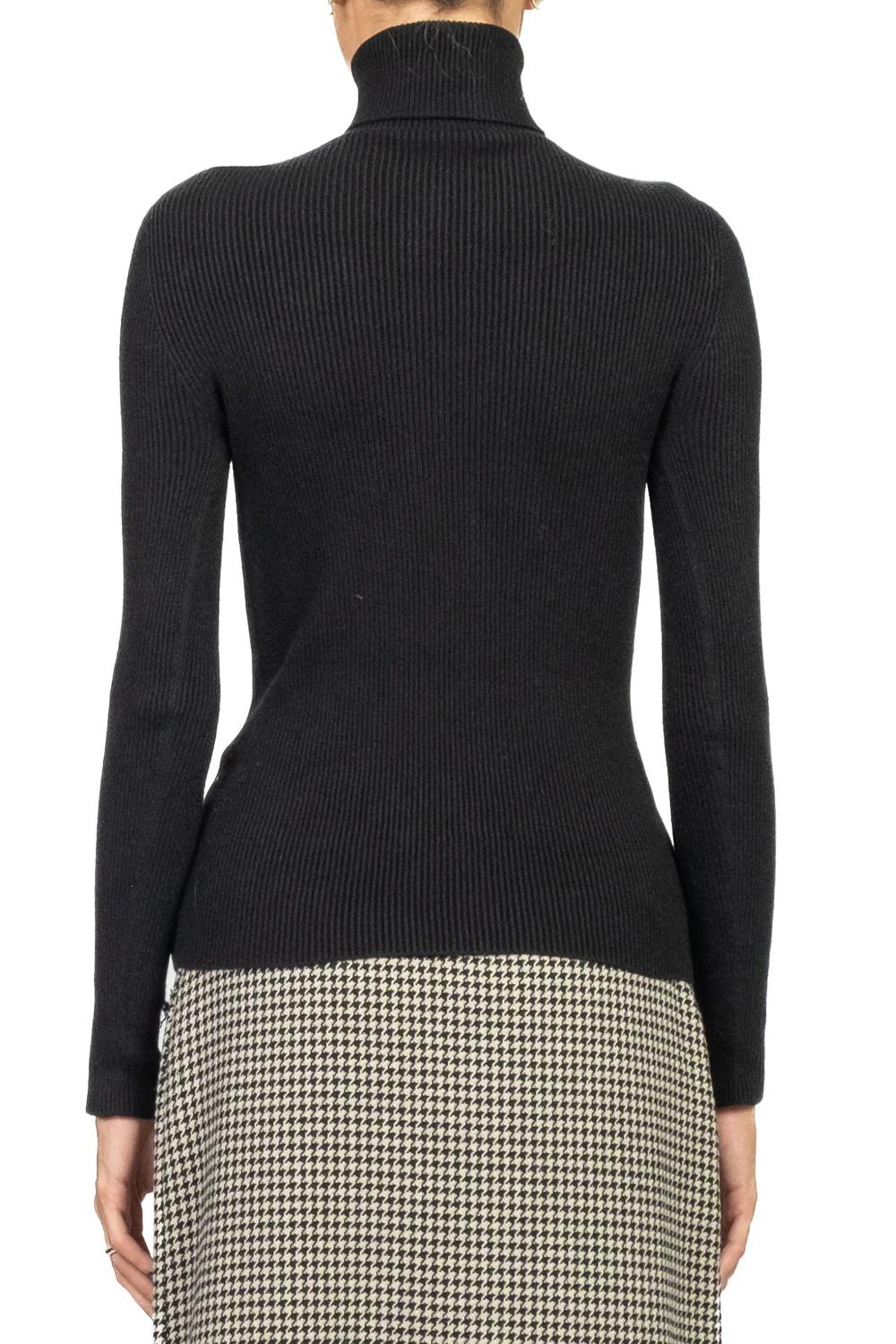 Vicolo - Maglia costine collo alto Art. 77314F nera 77314F NERO VICOLO 