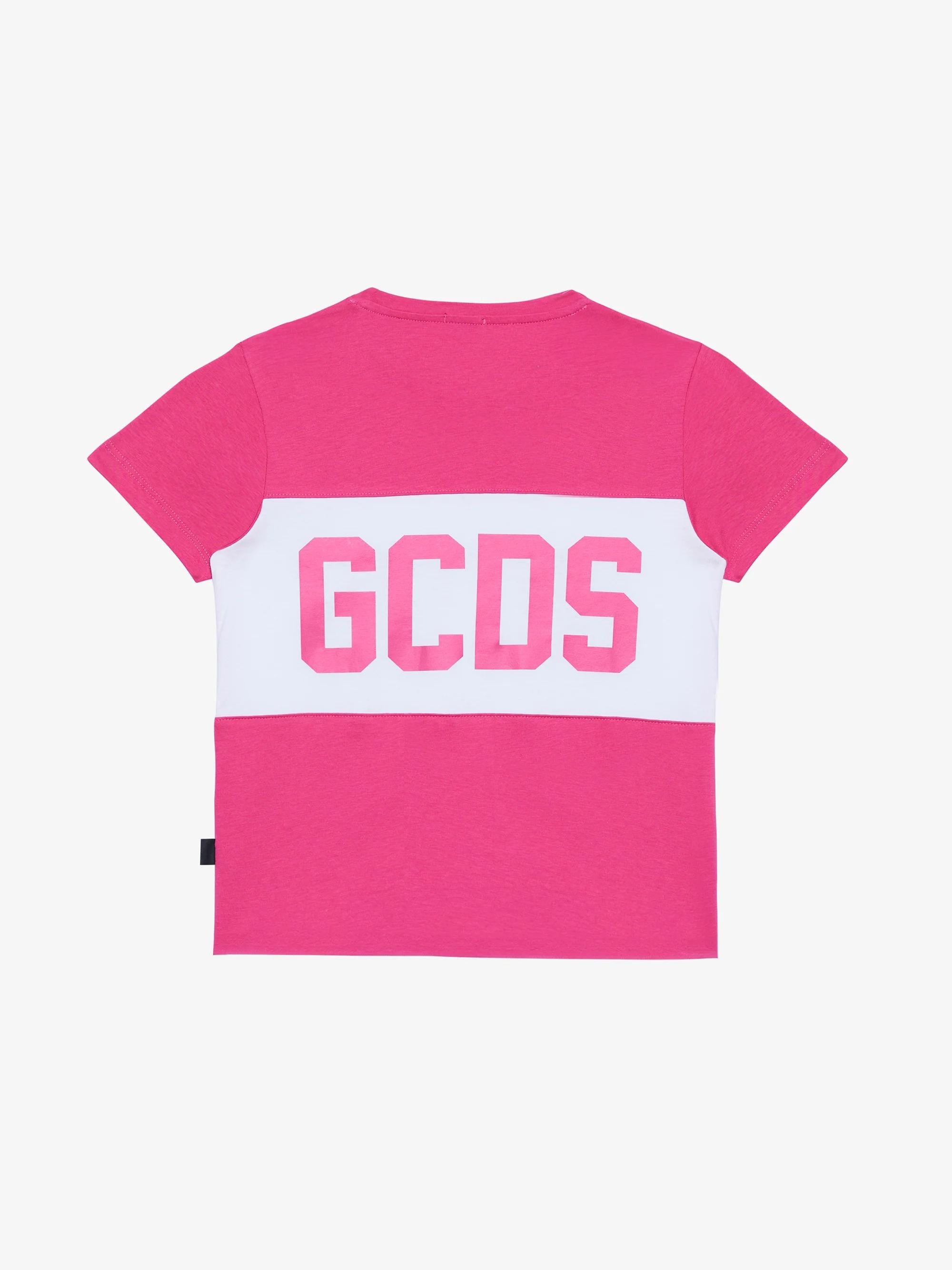 Gcds T-shirt Band Logo Fucsia B2JU2329JF1 59 GCDS 