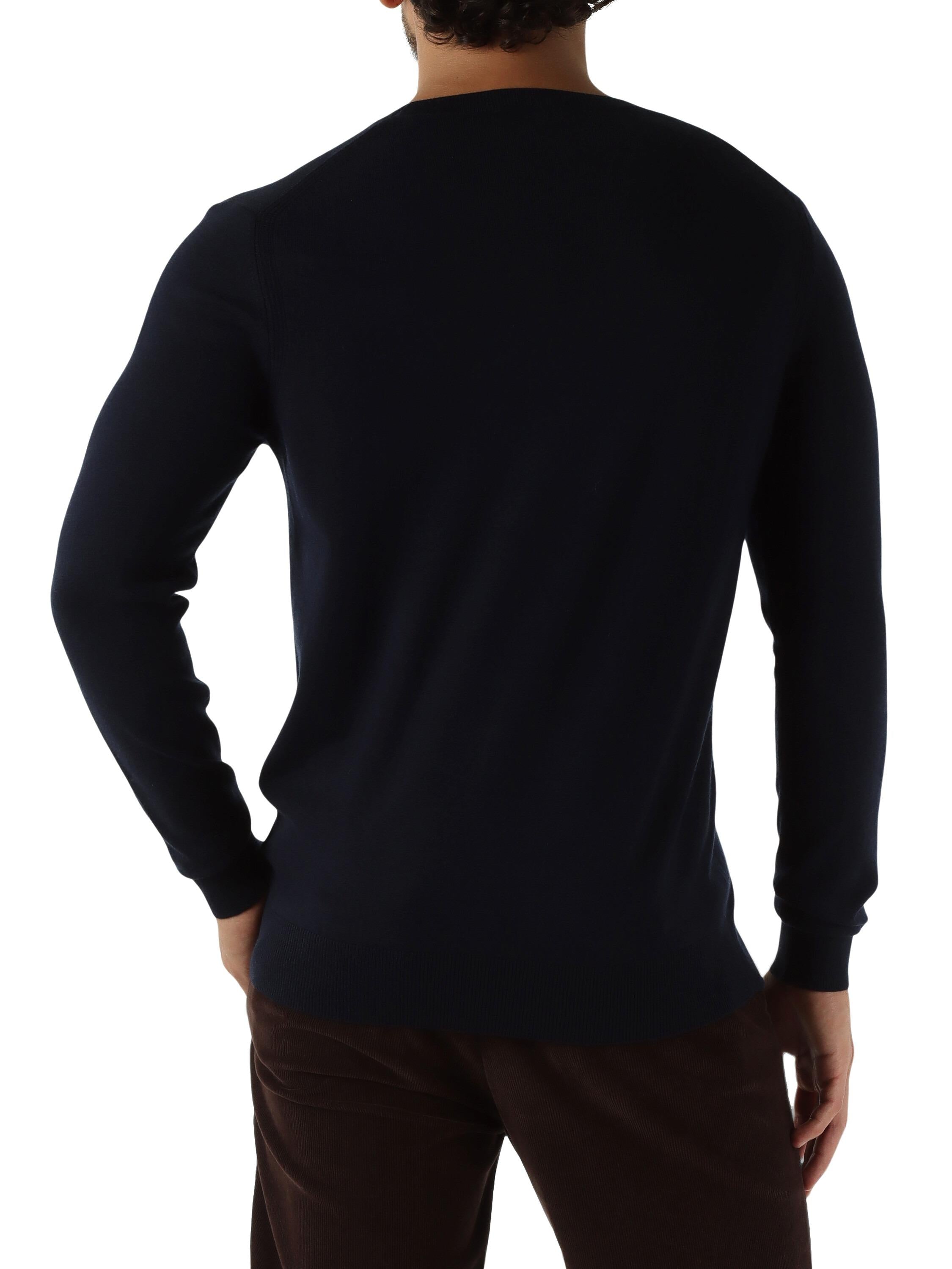 DIKTAT Maglia girocollo in misto viscosa e cashmere fin.12 blu notte DK97001 BLU NOTTE DIKTAT 