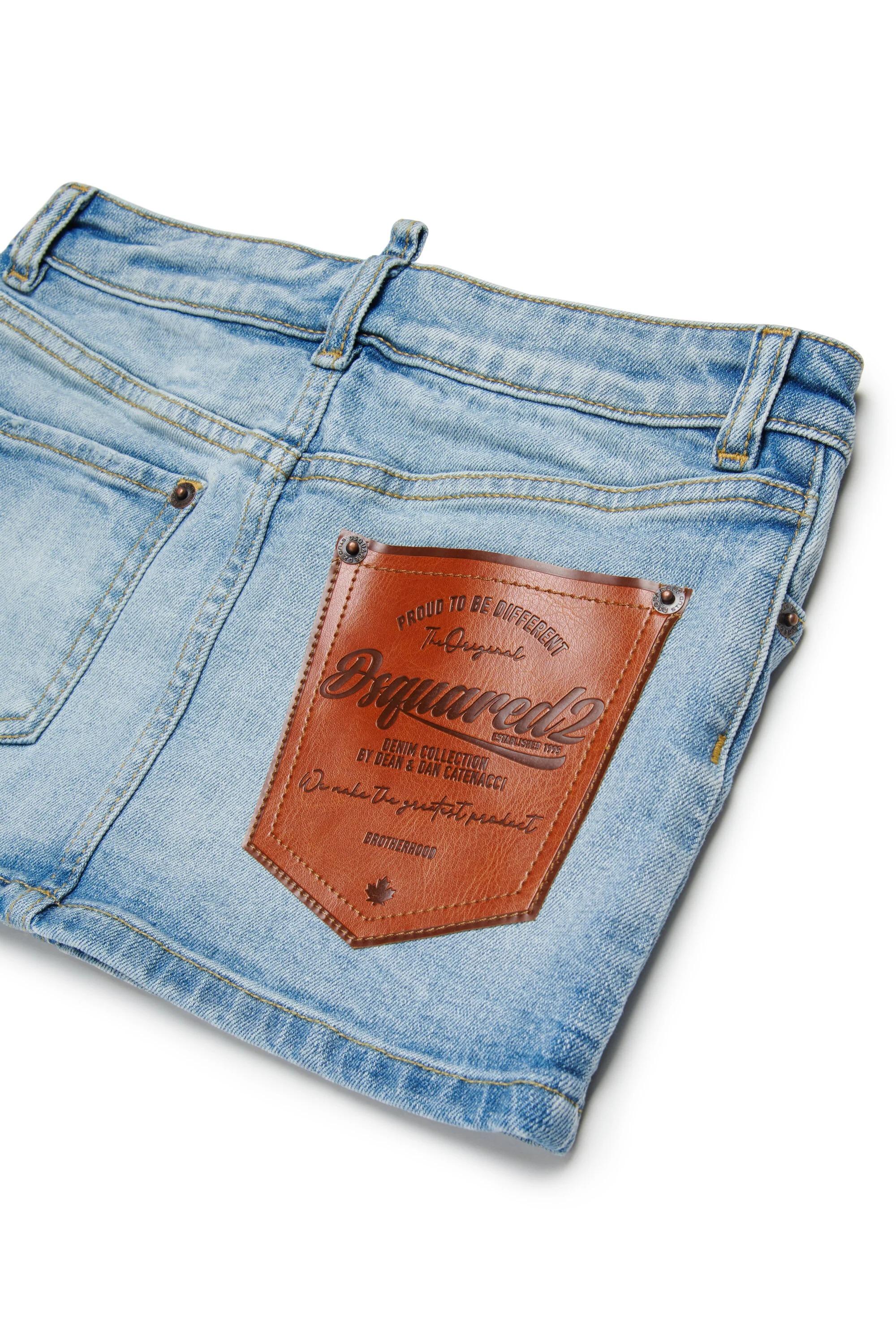 DSQUARED2<BR/>Minigonna in denim con logo DQ3219-D0AF3 DQ01 DSQUARED KID 