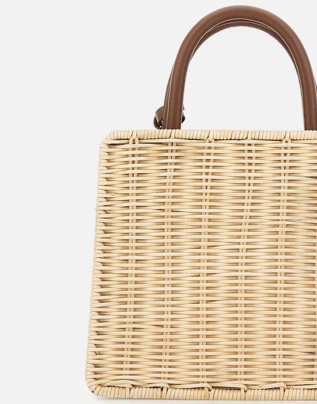 MC2 SAINT BARTH<BR/>Borsa a mano Shop Bag Mini Straw Leather SHBM0002 01737L MC2 SAINT BARTH 