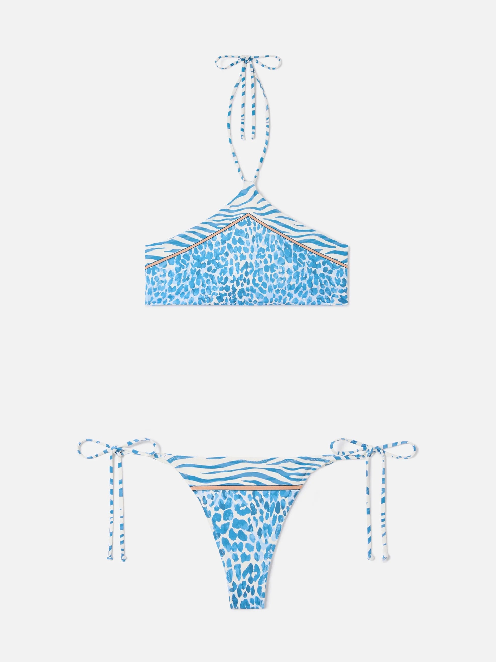 Bikini Nairobi Marielle con stampa safari animalier multicolor