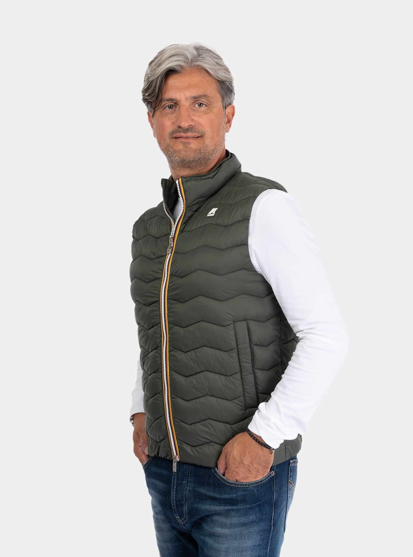 immagine-1-k-way-valen-quilted-warm-green-blackish-smanicato-k6114rw-wmr