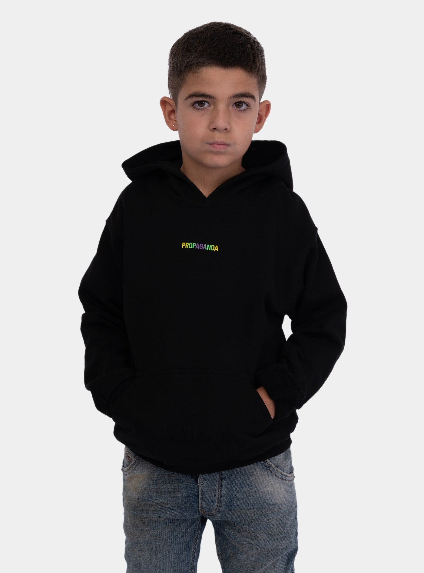 Felpa Uomo PROPAGANDA Ribs Gradient Con Cappuccio E Maxi Stampa Retro Multicolor