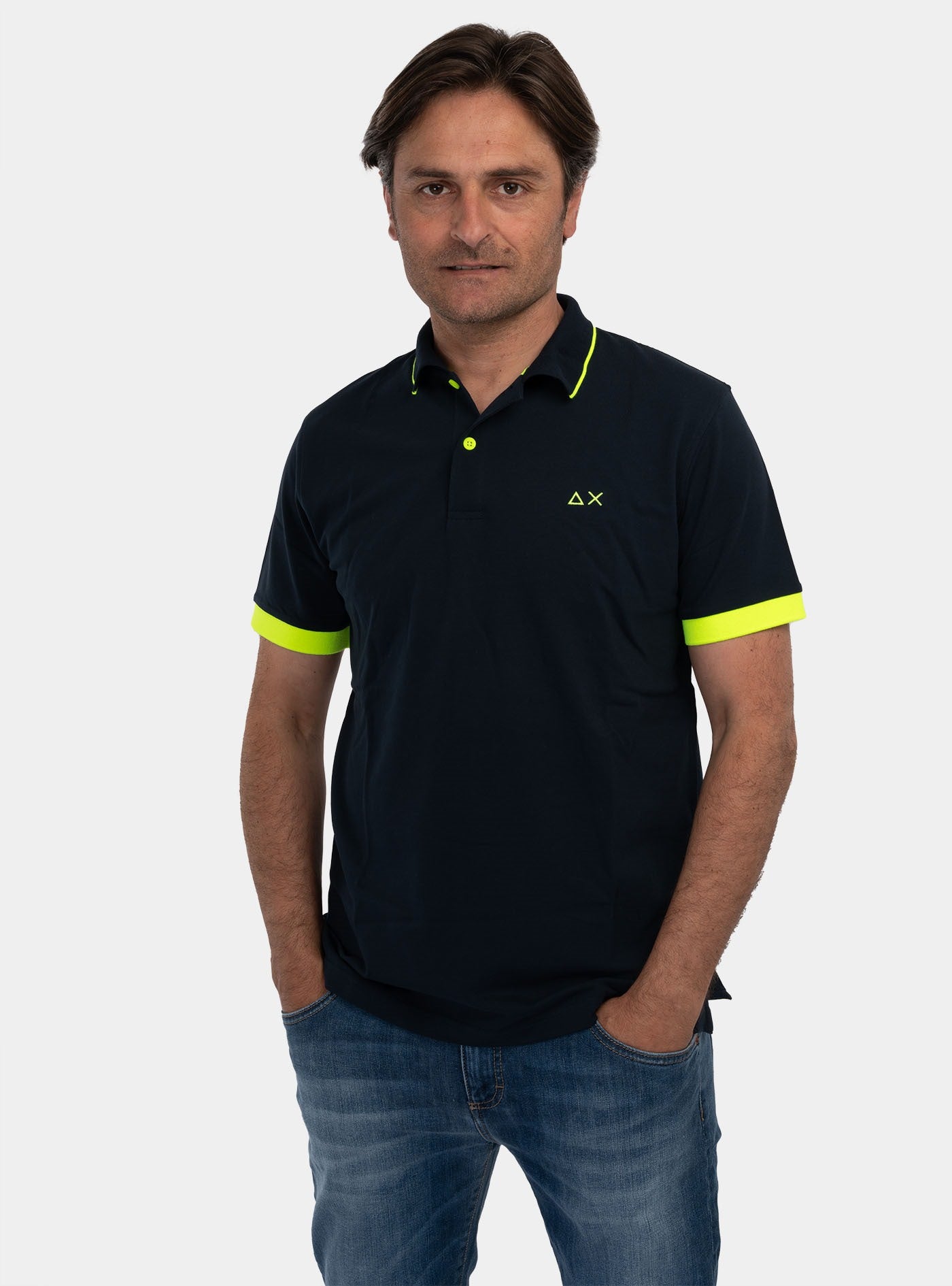 immagine-1-sun-68-polo-small-stripes-fluo-navy-blue-polo-a34120-07