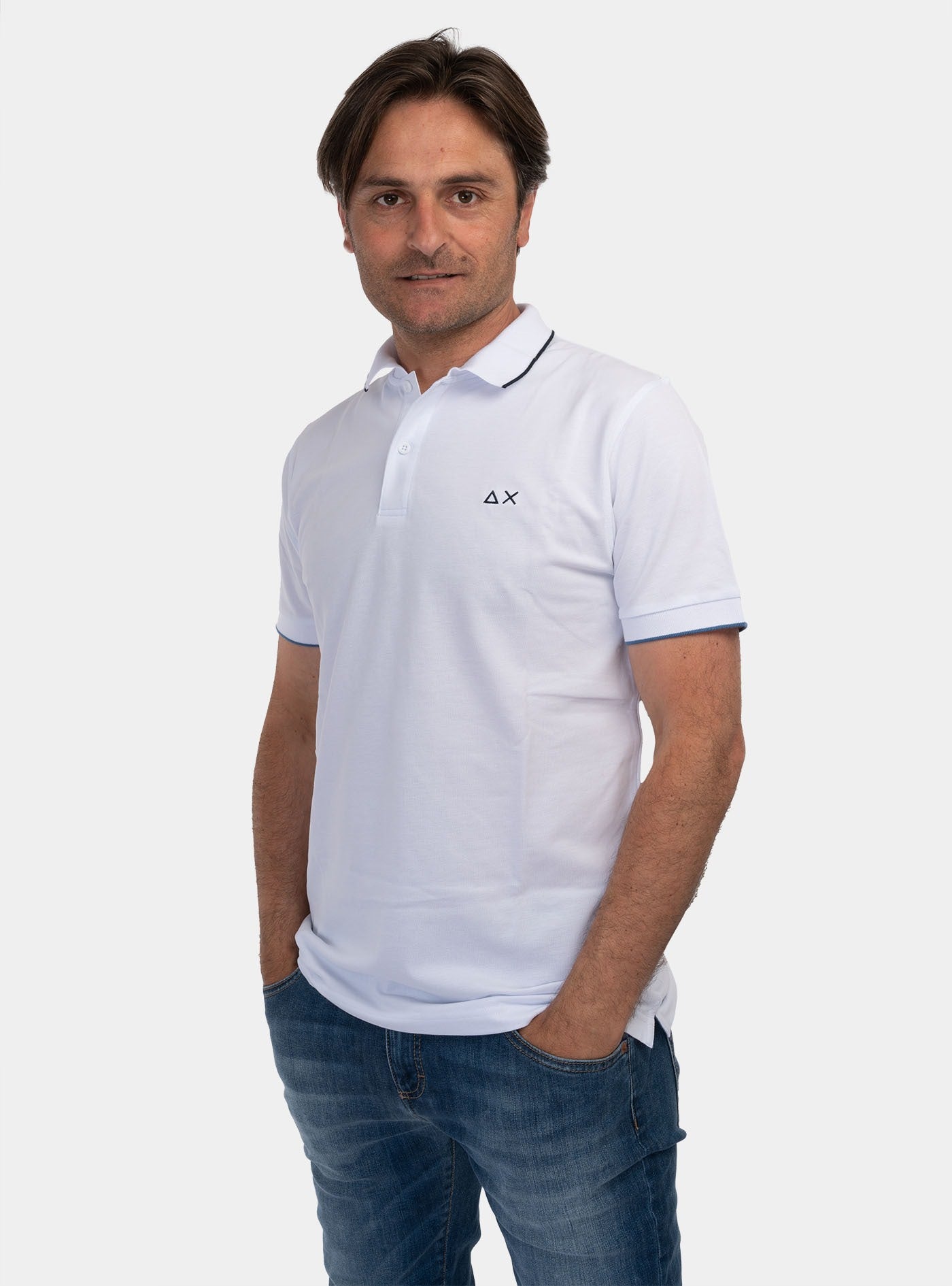 immagine-1-sun-68-polo-small-stripes-on-collar-bianco-polo-a34113-01