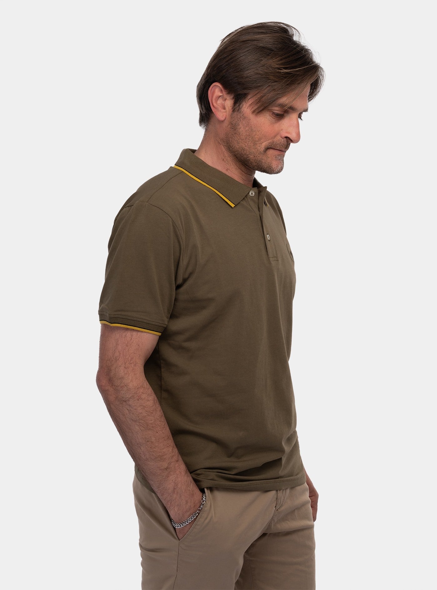 immagine-2-ciesse-piumini-saxson-polo-shirt-verde-militare-polo-245cpmt21665-c6240x-403xxx