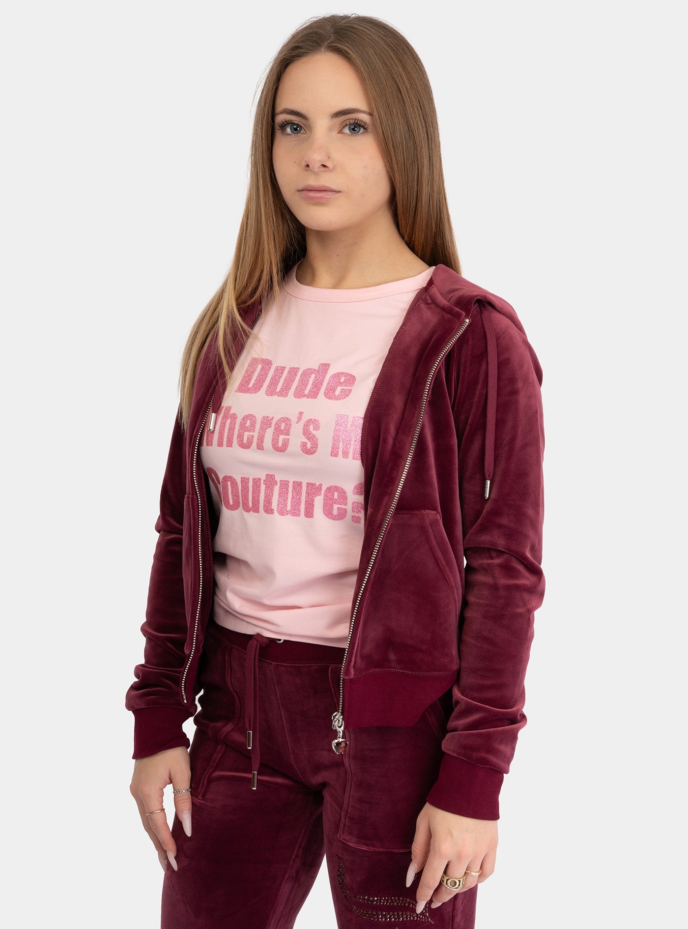 immagine-2-juicy-couture-jewel-robertson-hoodie-tawn-felpa-vijh80411wpf-j62