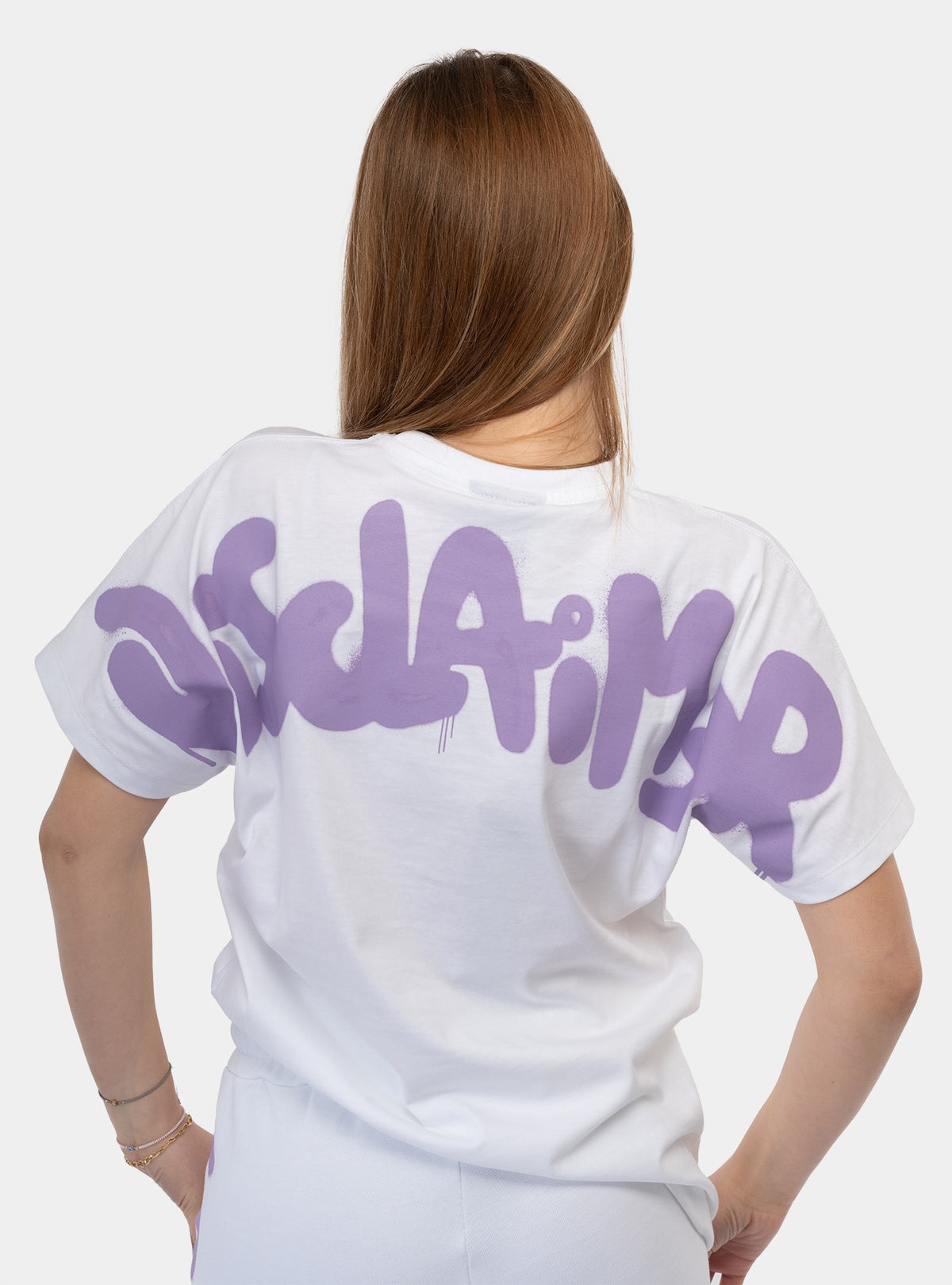 Berretto bianco lavorato a maglia per donna: misto lana Berretto bianco lavorato a maglia per donna: misto lana