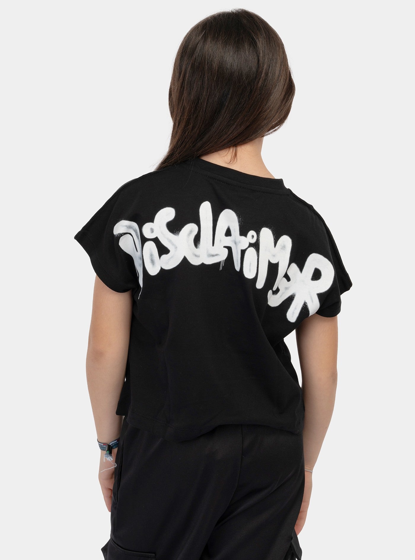 immagine-3-disclaimer-t-shirt-bimba-in-jersey-nero-st-bianca-t-shirt-24edk58083-nero