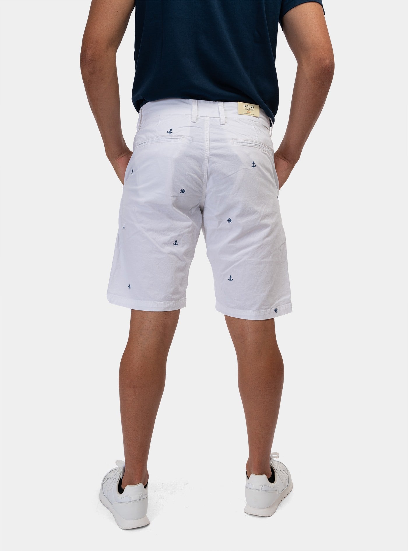 immagine-3-impure-chino-short-comfort-twill-embr-nautical-white-bermuda-im24ssbm-chs4293-c24