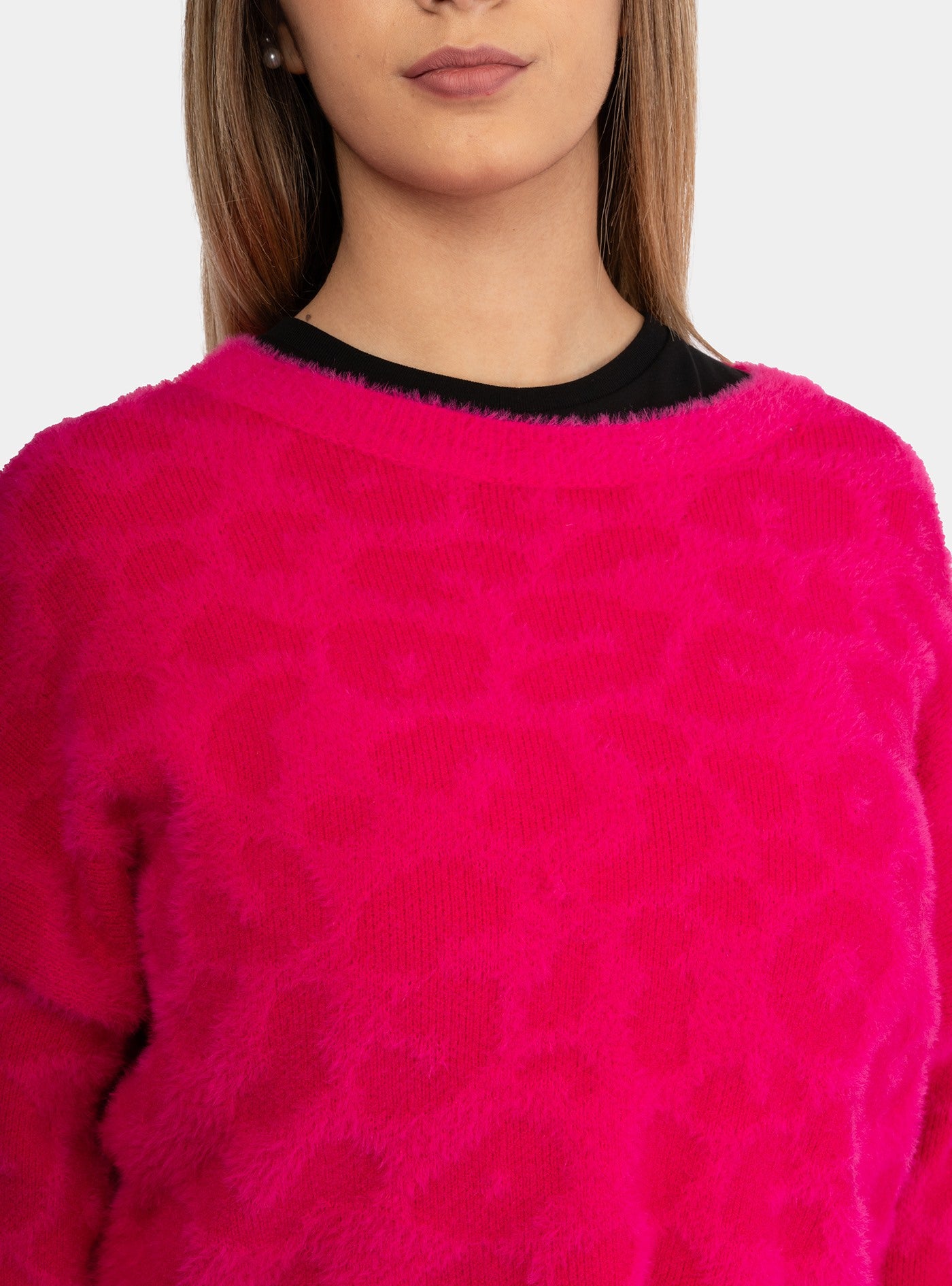 immagine-4-gaelle-pullover-cropped-manica-lunga-fucsia-maglia-gaabw00948-mbfi0001-vi08