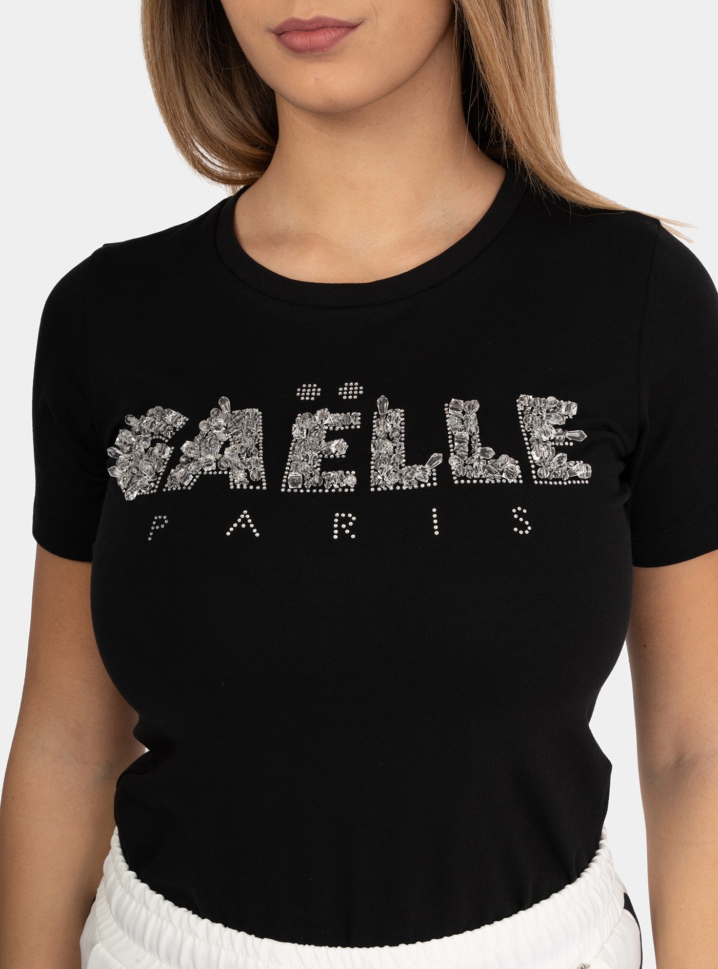 immagine-4-gaelle-t-shirt-con-logo-ricamato-nera-t-shirt-gaabw01274-ptts0059-ne01